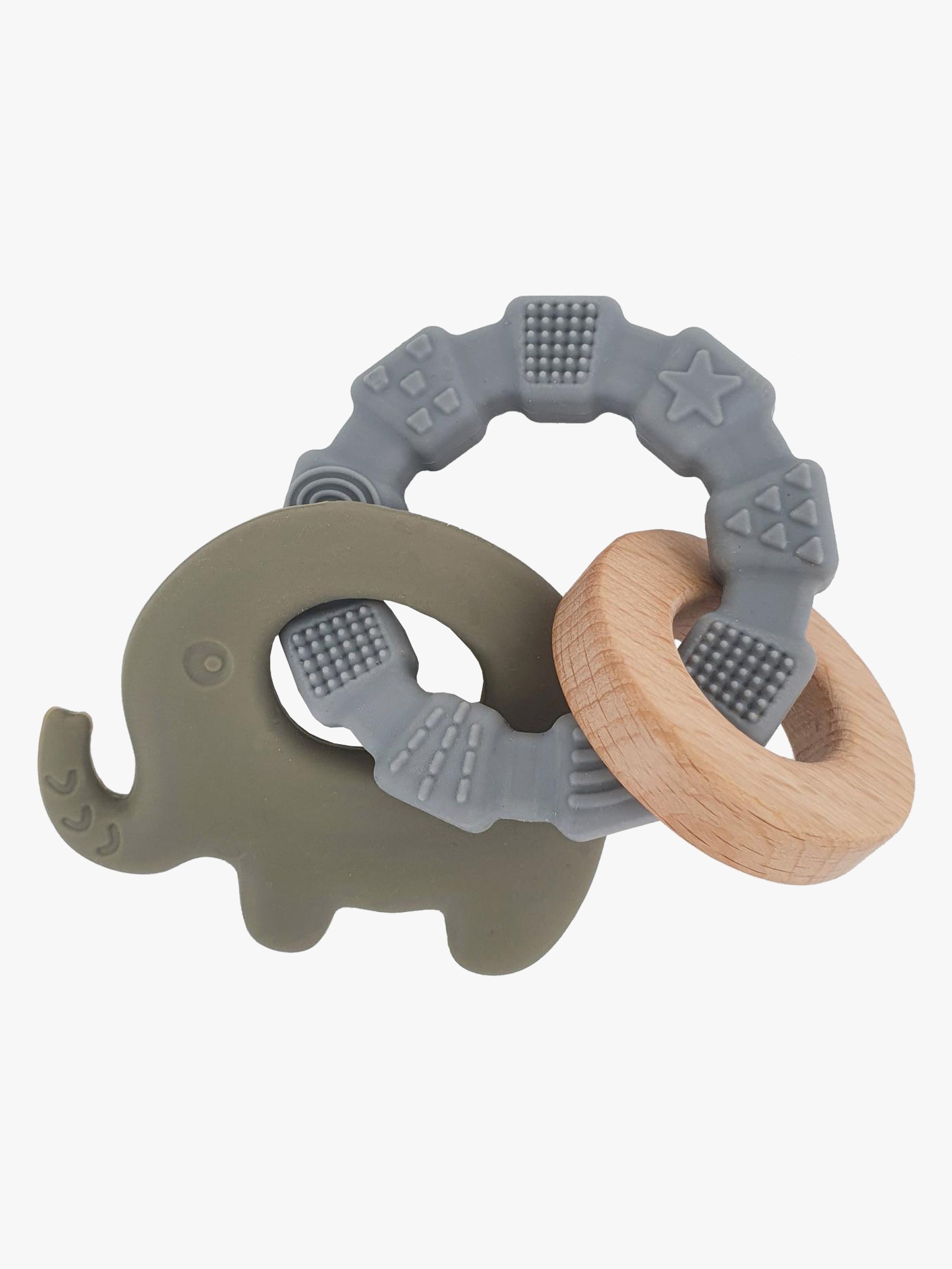 Organic Beißringe Elefant Grün, Beißspielzeug