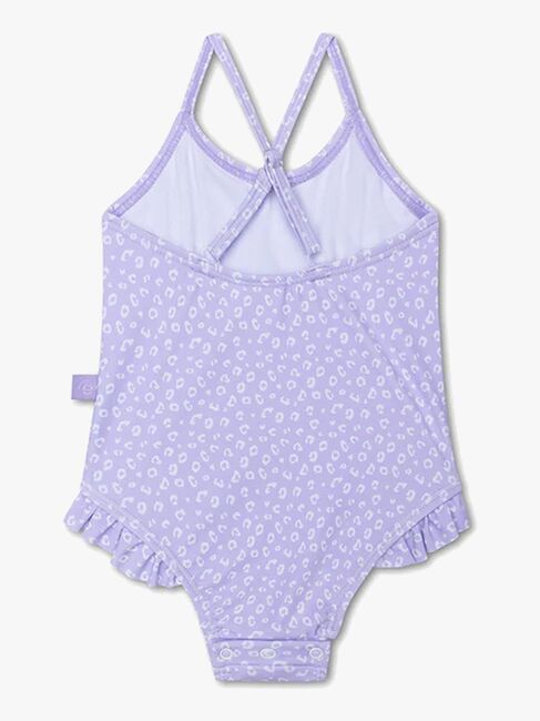 Swim Essentials Badeanzug, Lila Leopard