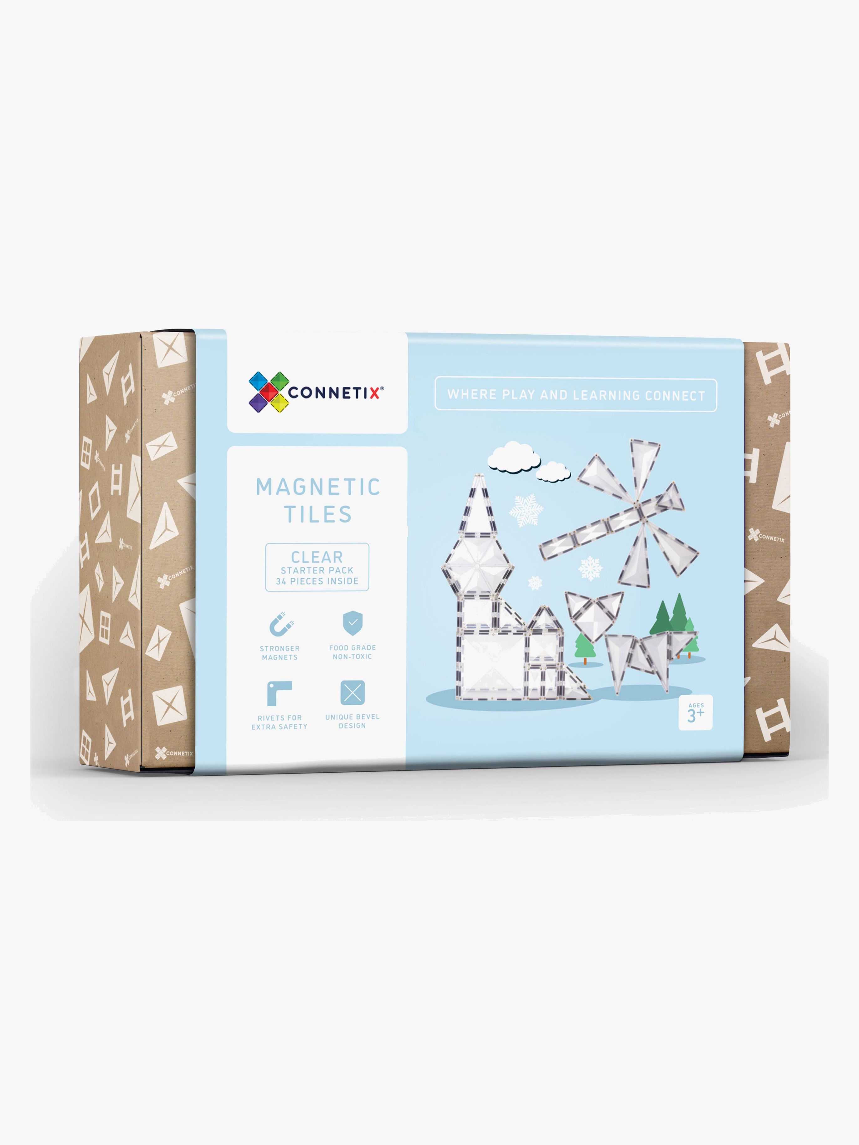 Magnetische Bauteile Clear Starter-Set 34 Teile