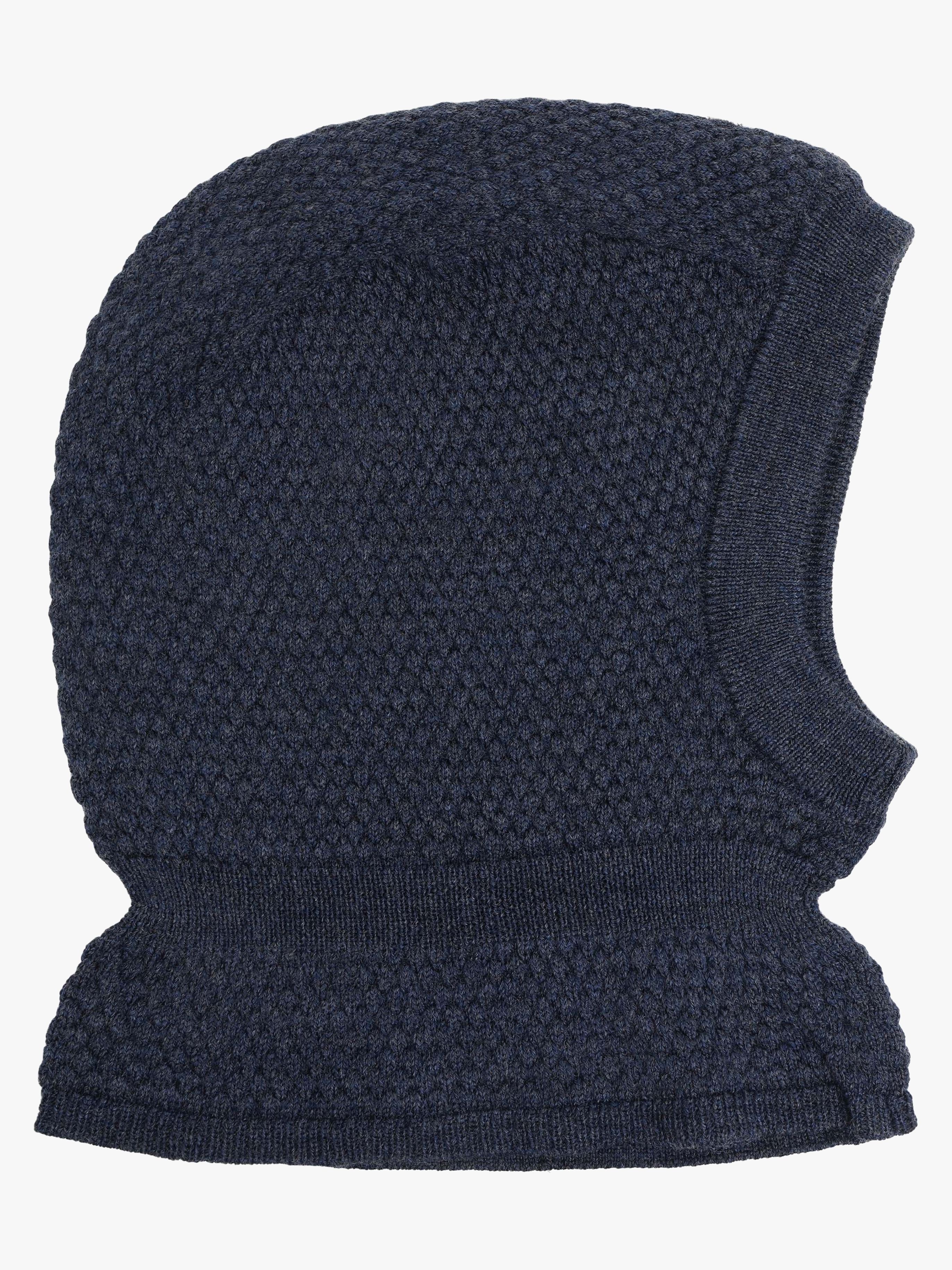 CeLaVi Gestrickte Schlupfmütze Merinowolle, Ombre Blue Melange, 48
