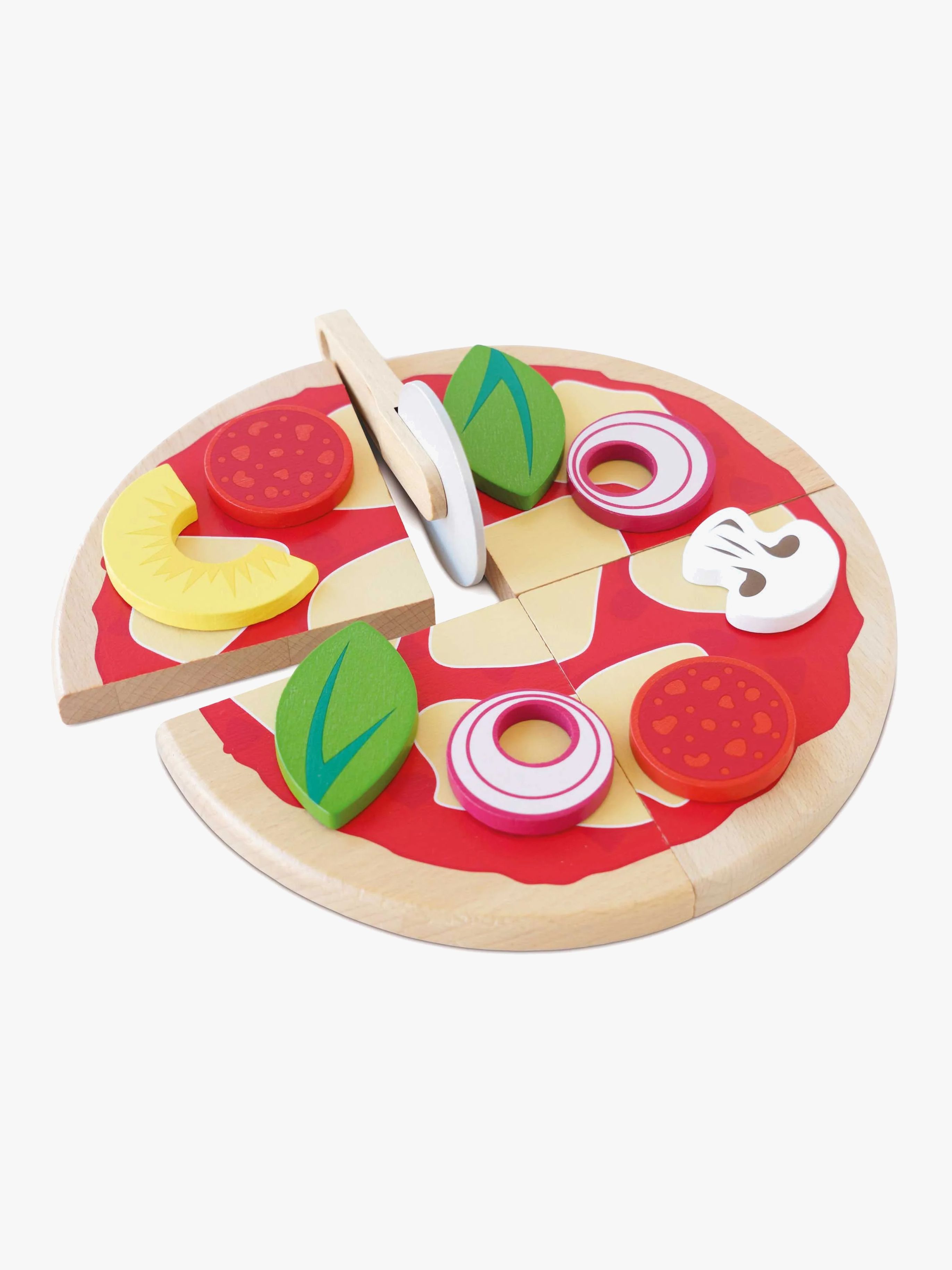 Pizza & Toppings mit Pizzaschneider