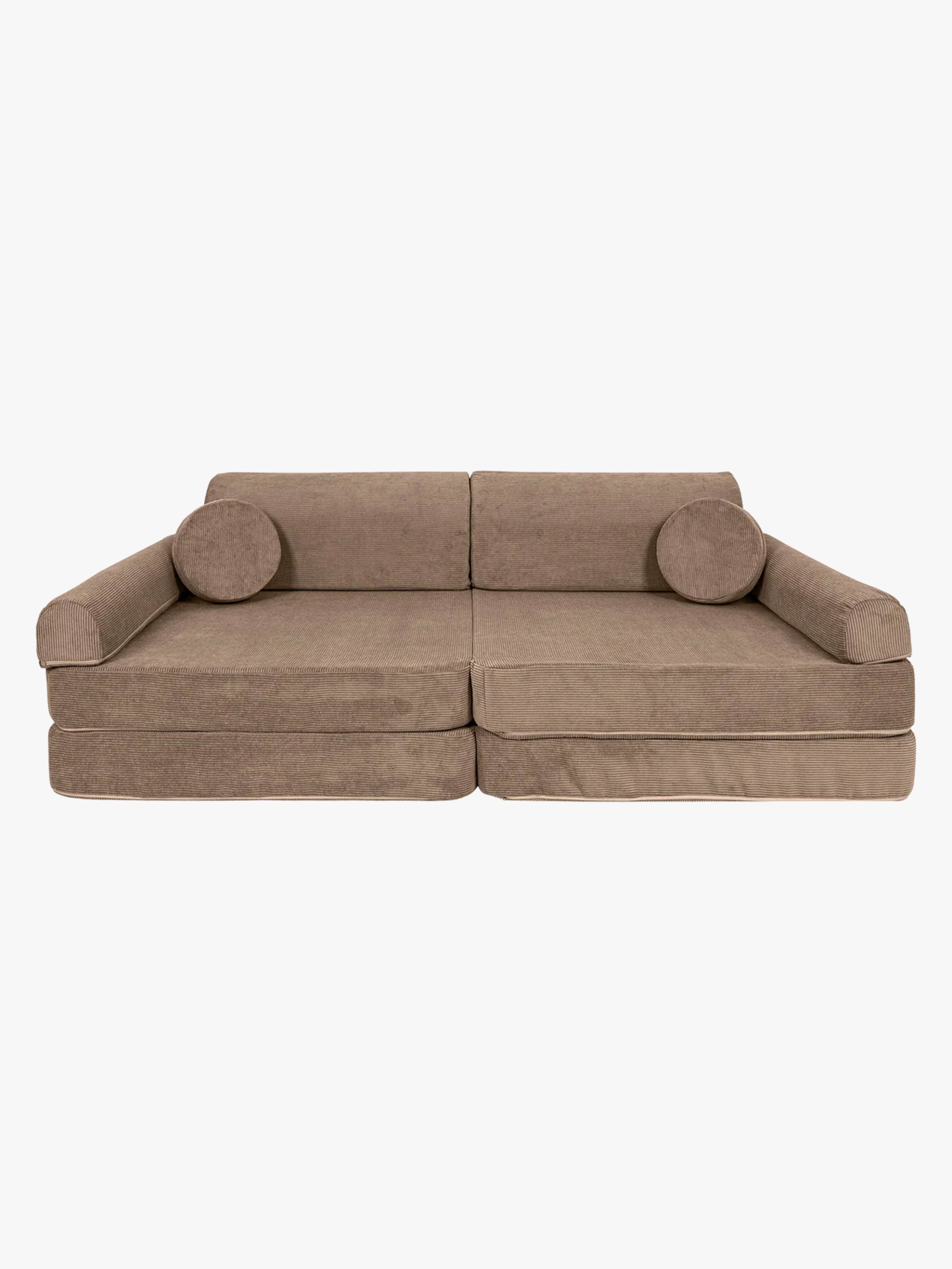 Meowbaby Play Slimcord Modul-Sofa, Braun, Kindersofa, Kindercouch, Kinder