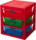 LEGO Aufbewahrungsregal mit drei Schubladen, Rot