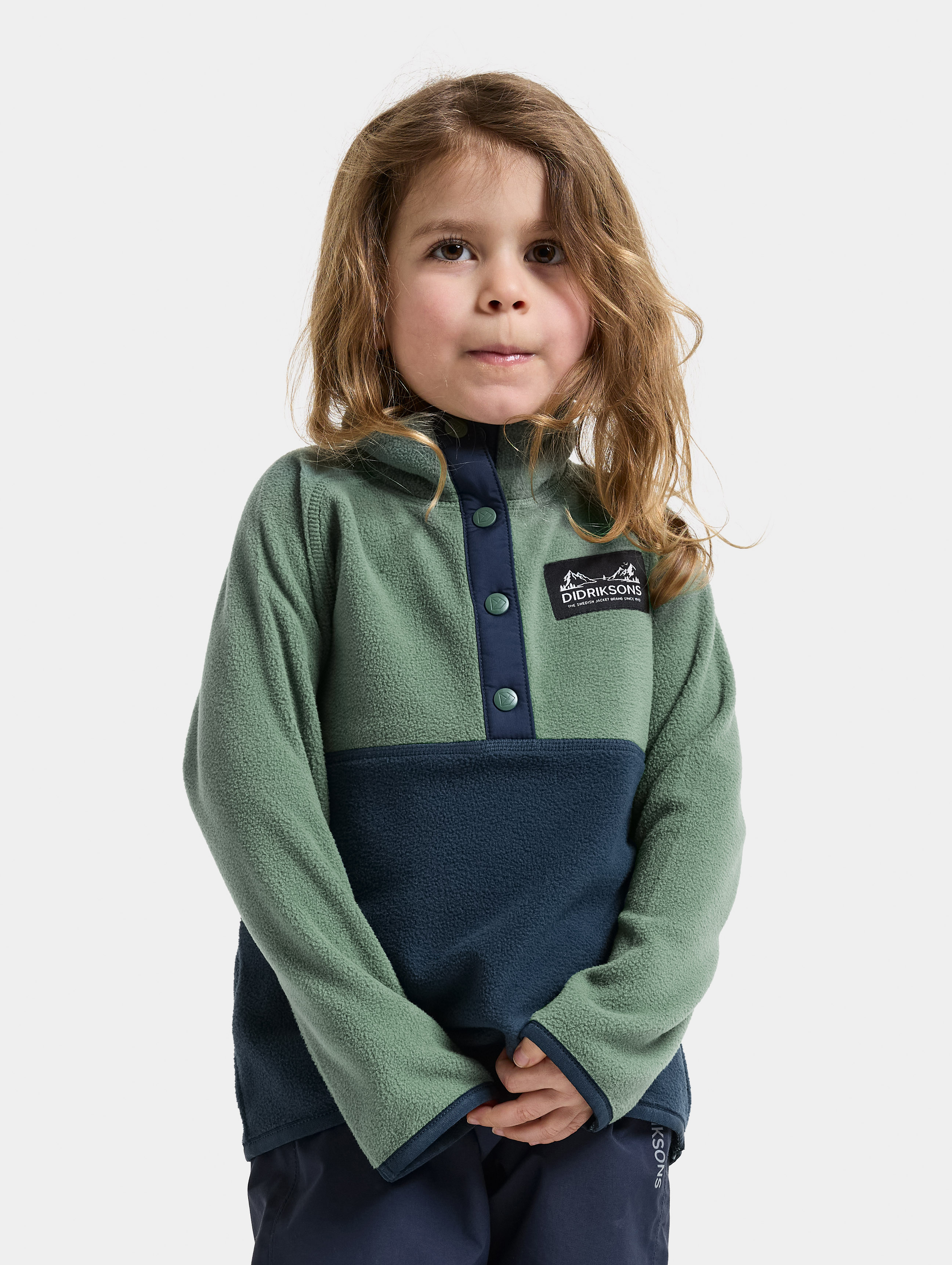 Didriksons Monte Fleece-Pullover, Dark Moss, 120