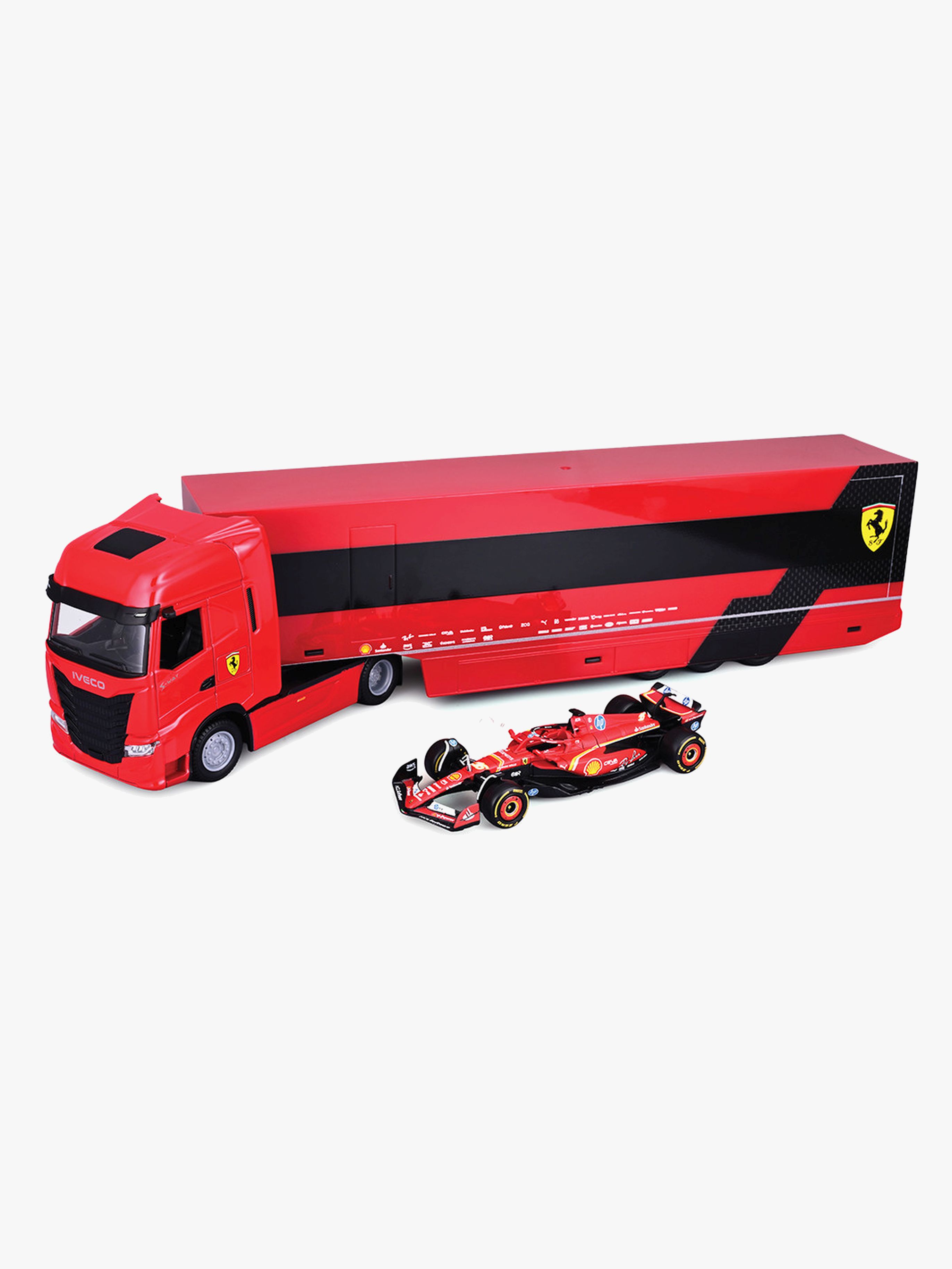 F1 Ferrari Racing Iveco S-Way 570 Transportset mit SFR SF-24 Lecleec #16 1:43