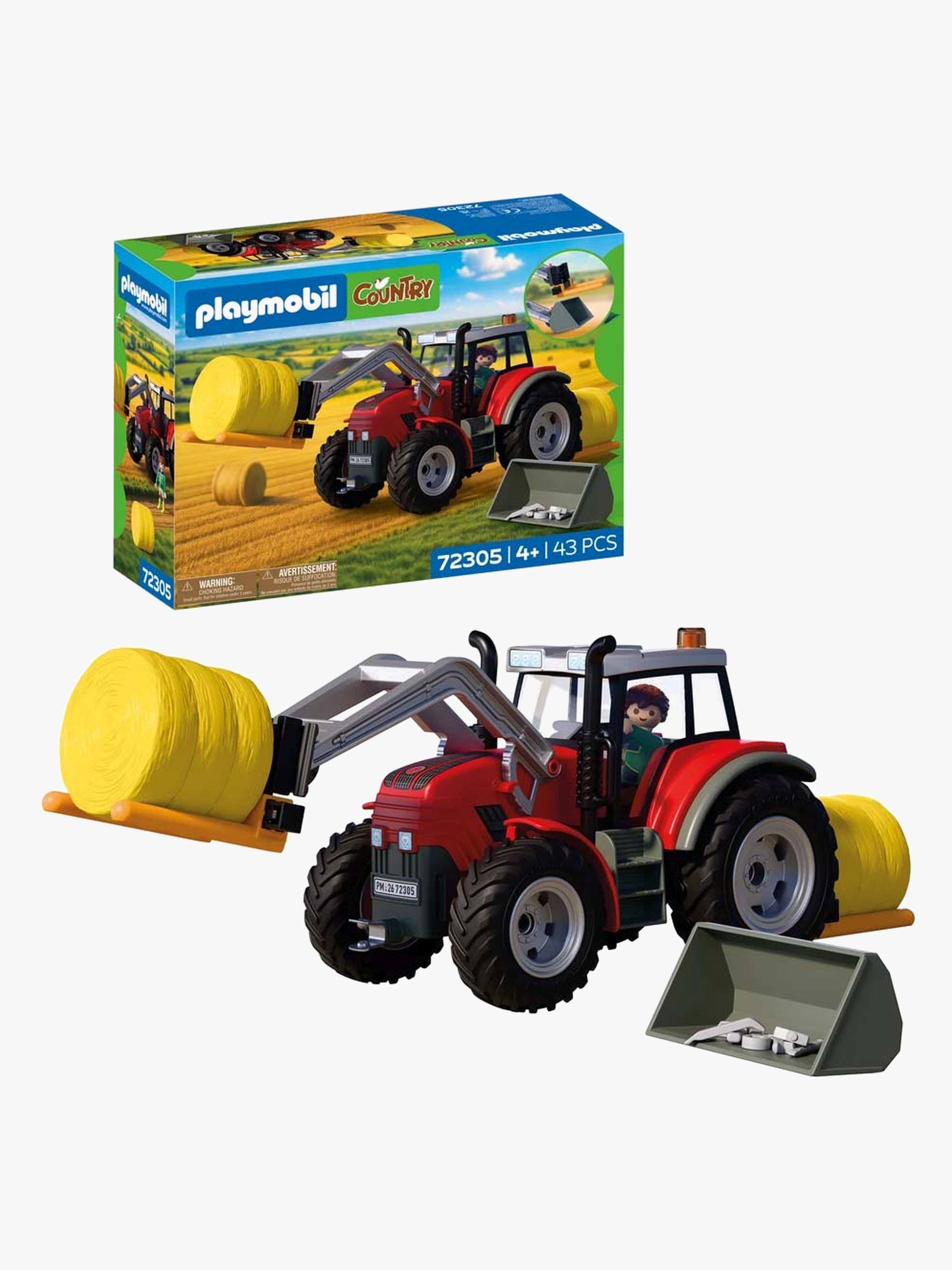 Playmobil Country 72305 Großer Traktor mit Heuballen