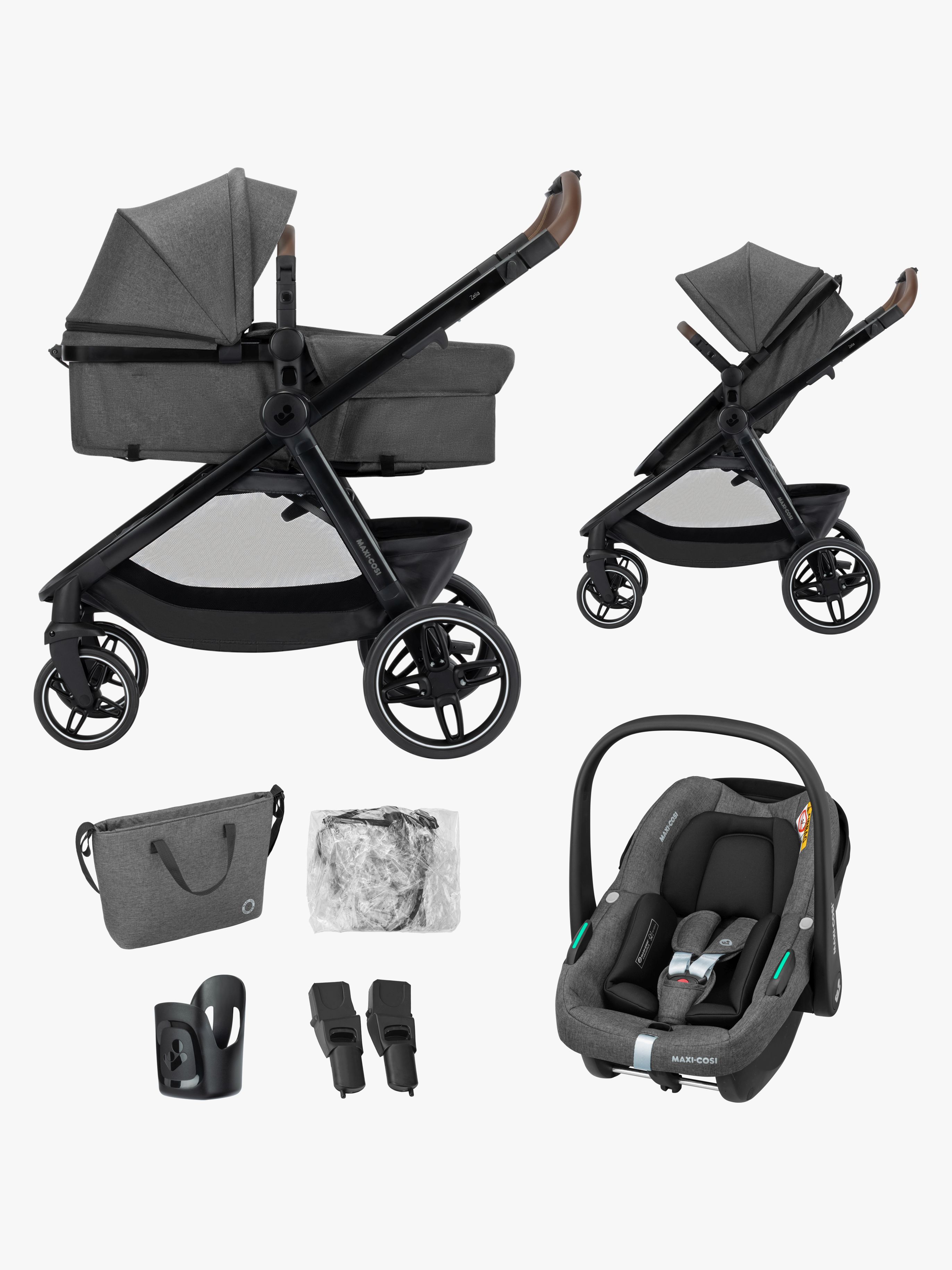 Zelia S Trio 2 3-in-1 Travelsystem, Dunkelgrau
