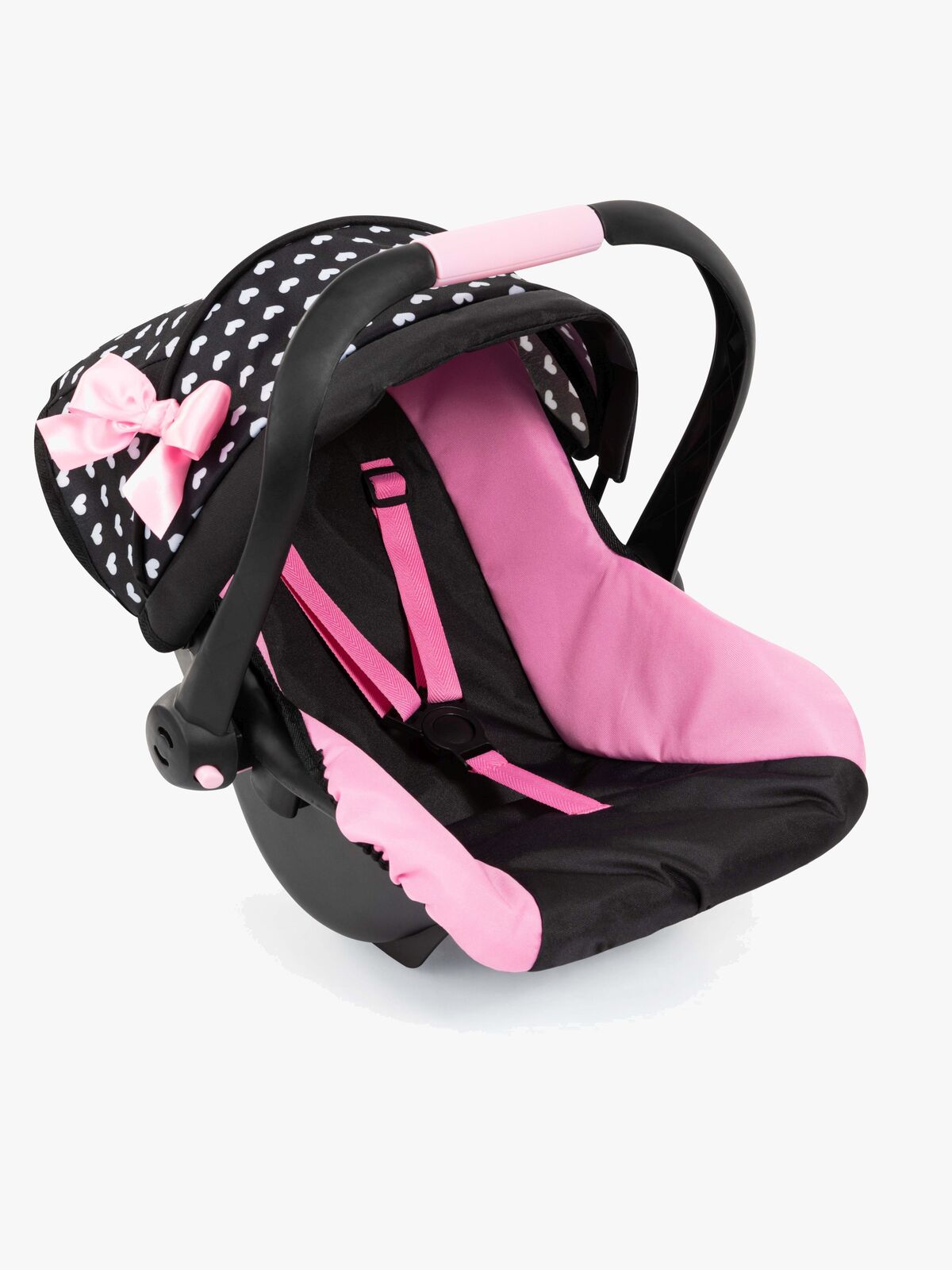 Bayer Design Kindersitz mit Verdeck, Schwarz/Rosa