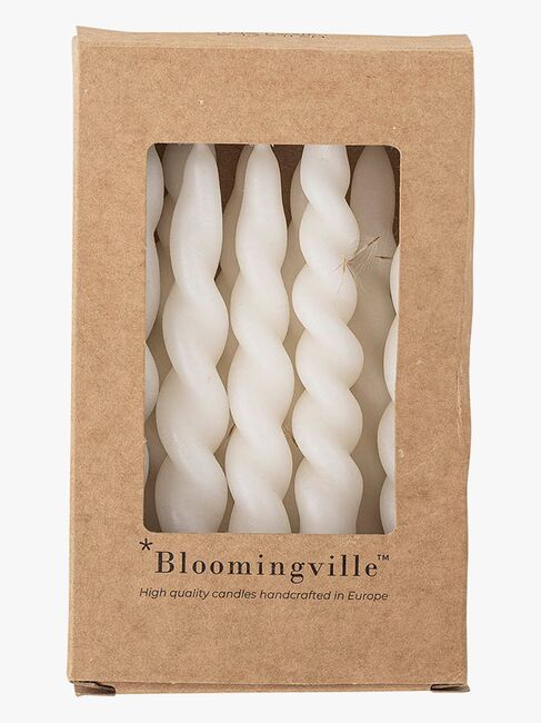 Bloomingville Twist Kerze Paraffin, Weiß