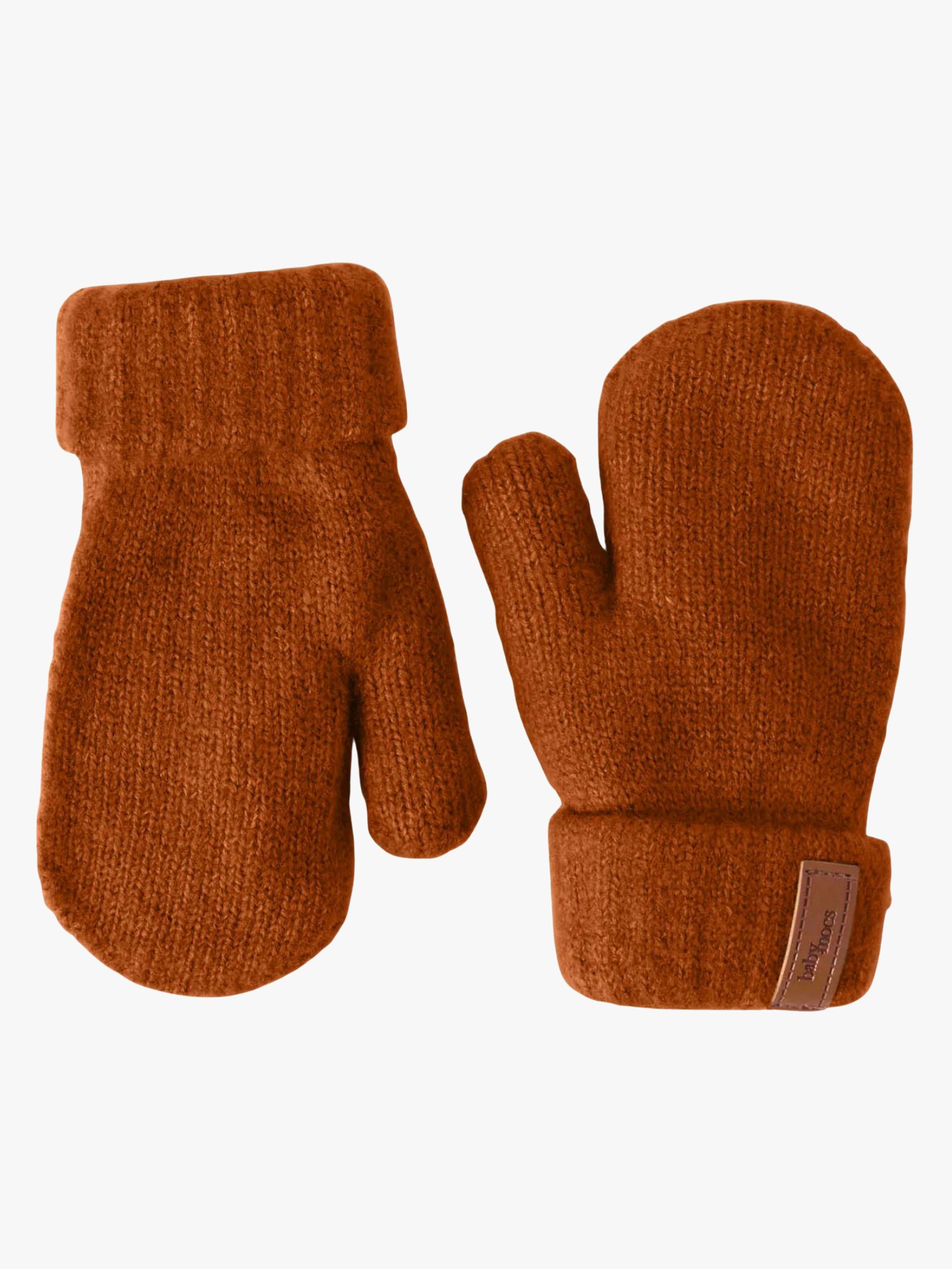 BabyMocs Gestrickte Fäustlinge, Rust, 0-2 Jahre