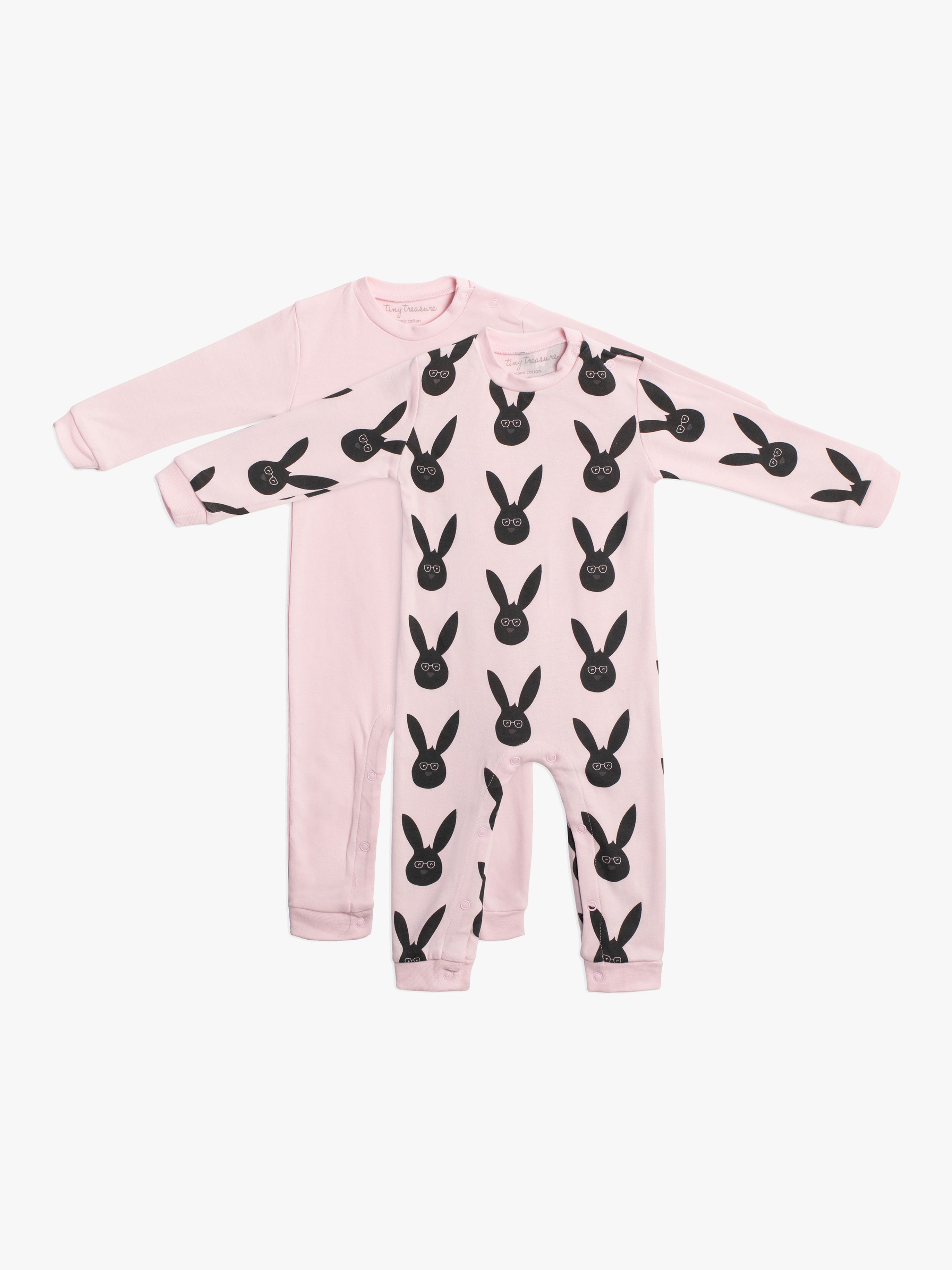 Tiny Treasure Maxime Jumpsuit 2er-Pack, Baby Blue 68