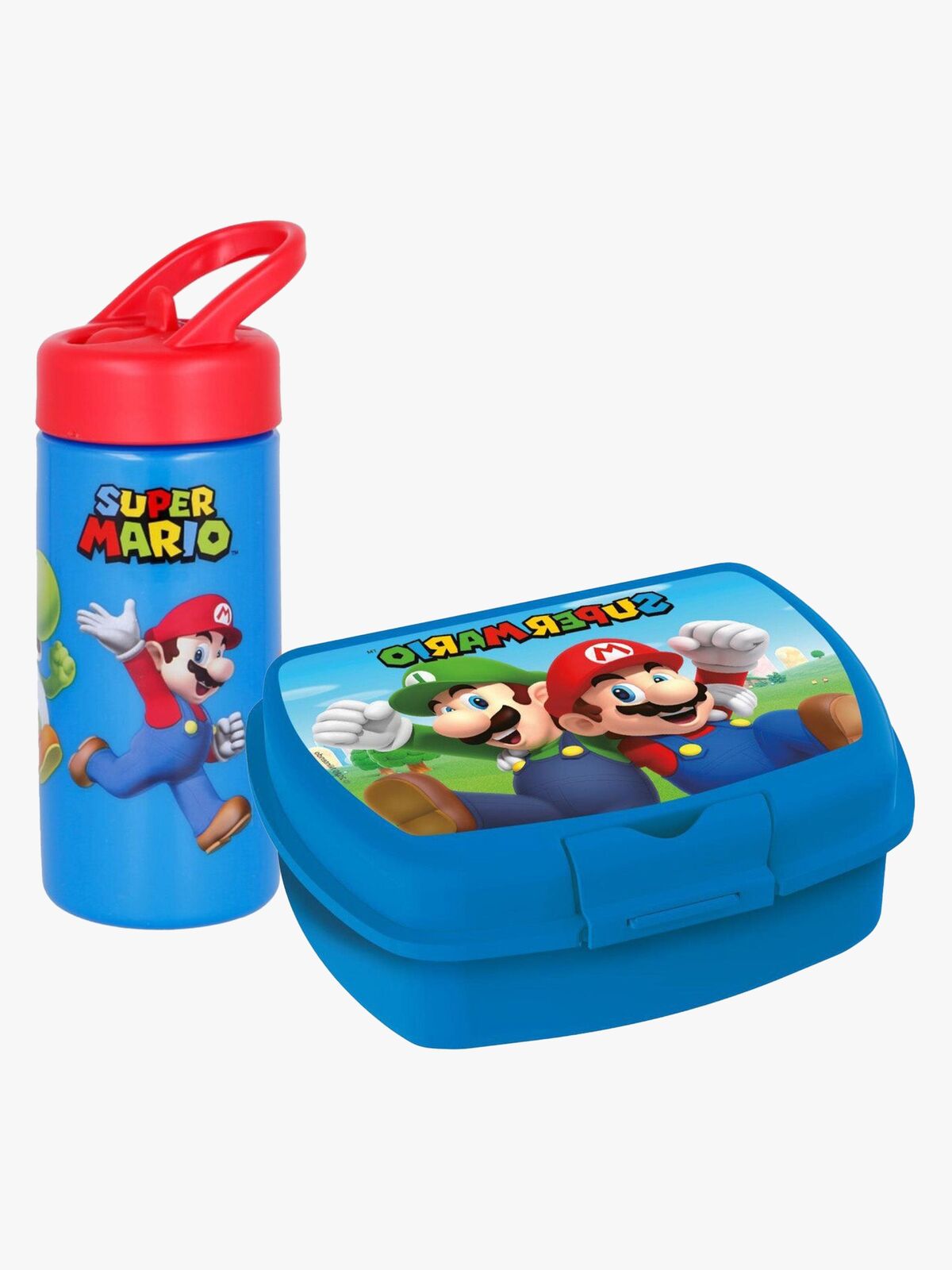 Super Mario Brotdose und Flasche