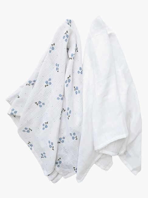 Summerville Organic Musselintuch 2er-Pack, Bluebell