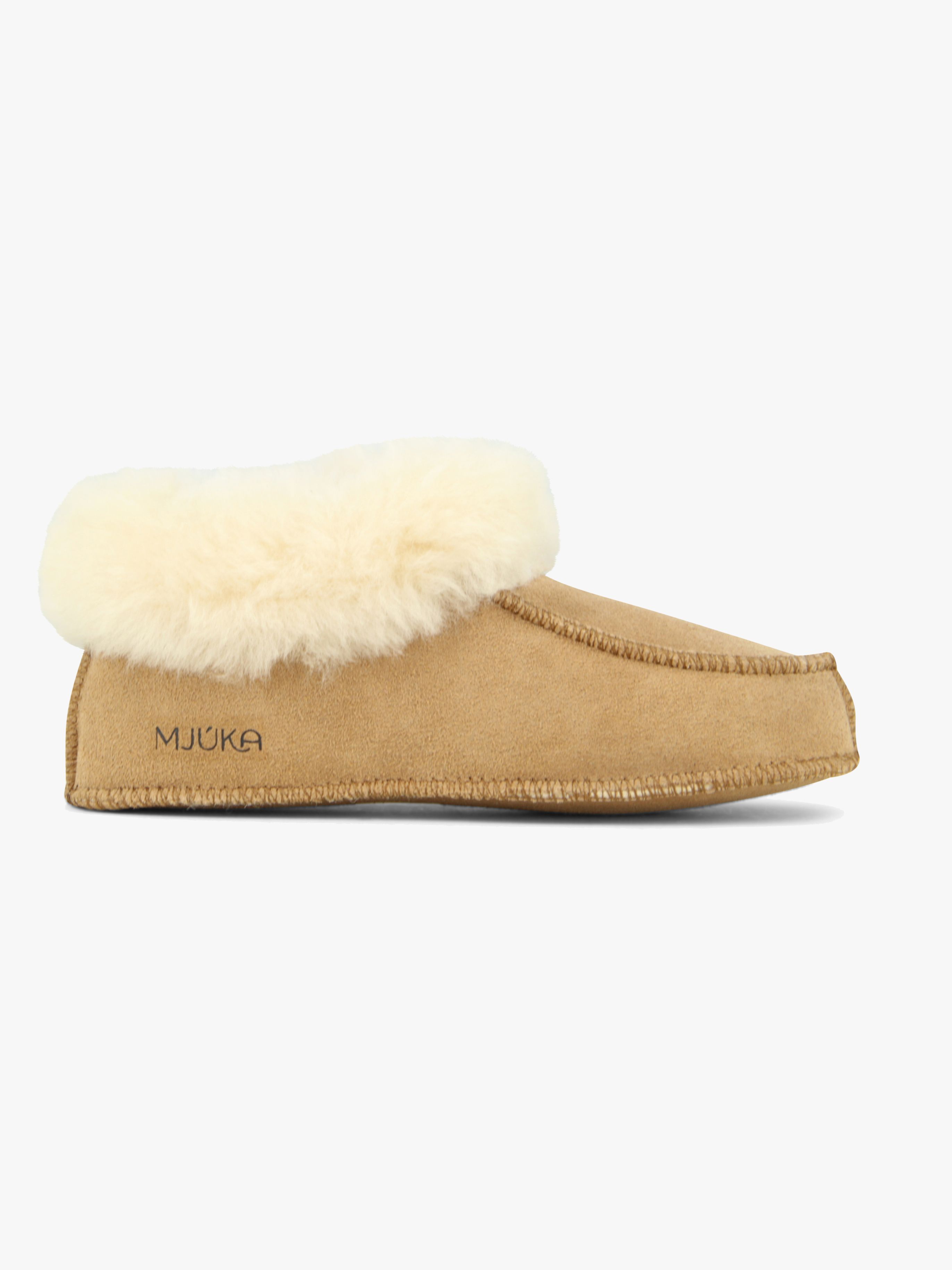 Mjúka Geir Schaffell-Pantoffel, Chestnut, 33
