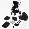 Lionelo Meril 2-in-1 Kombikinderwagen, Black Onyx