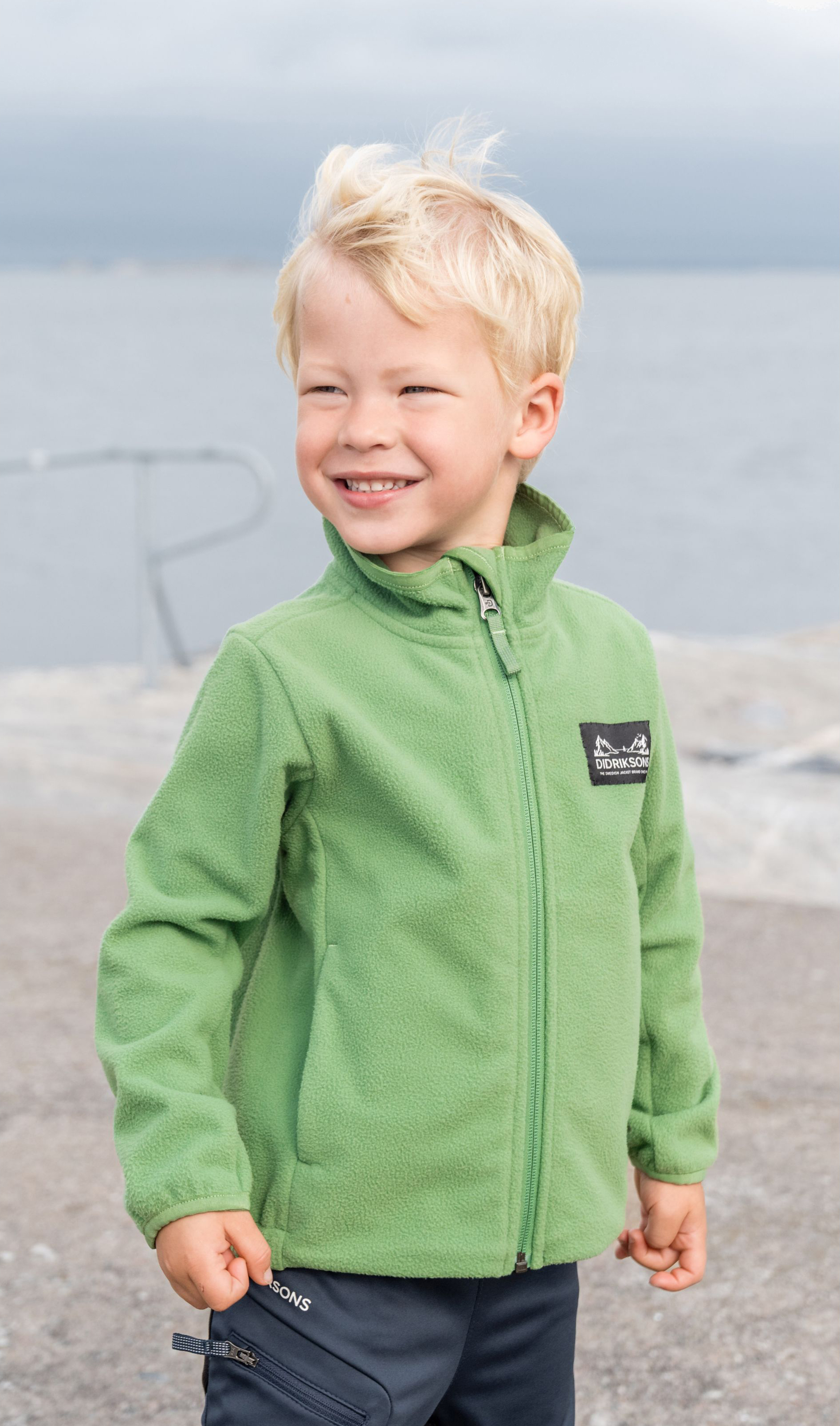 Didriksons Muskot Winddichte Windfleecejacke, Algae Green, 100