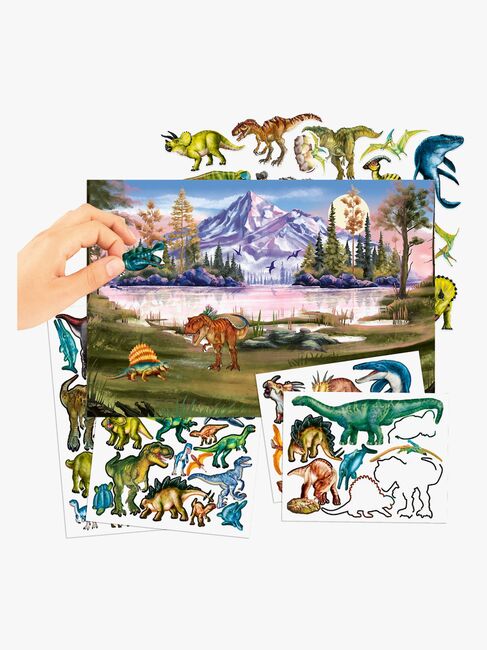 Dino World Bastelbuch mit Schaumstickern