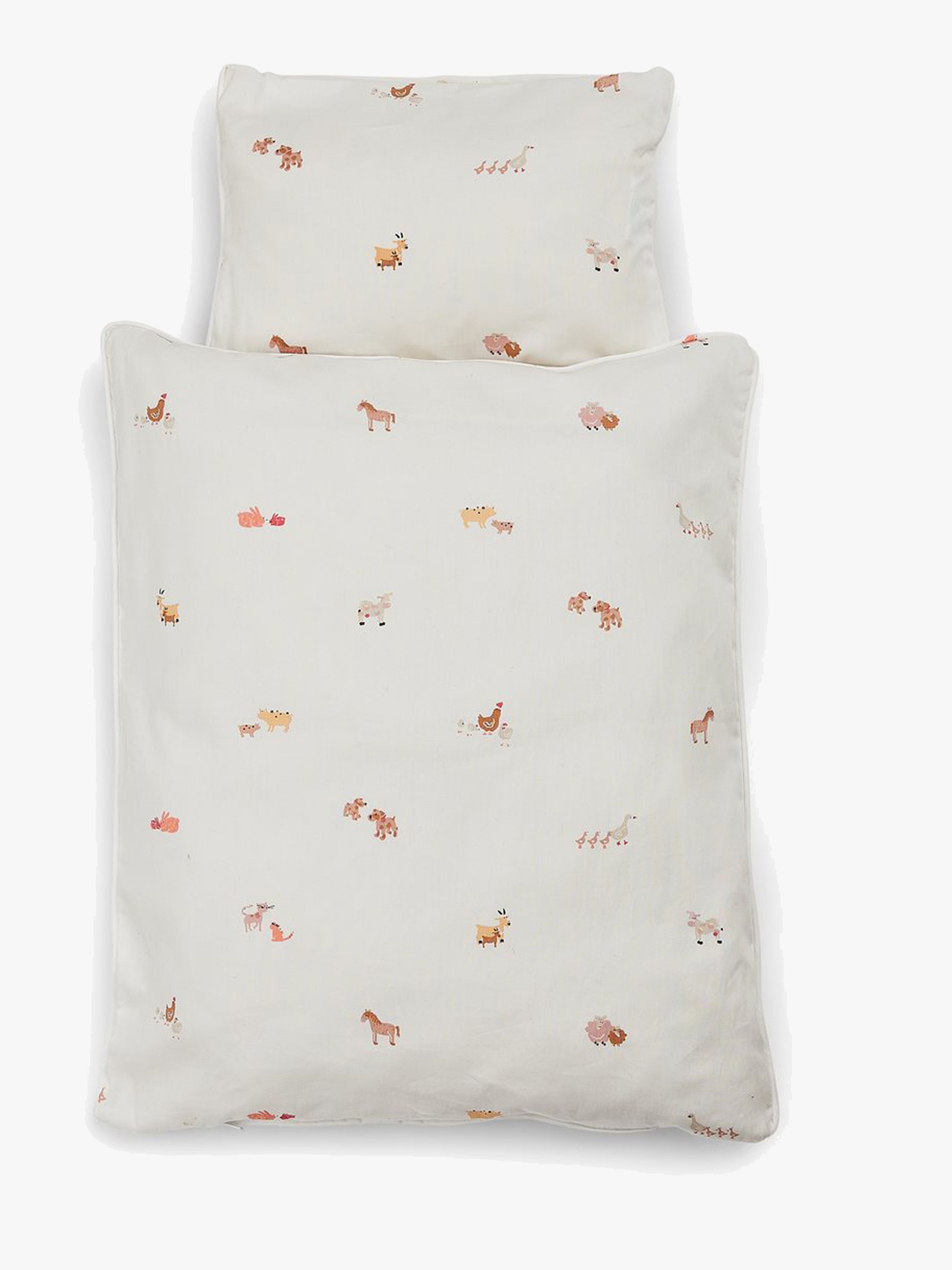 Puppenbett-Bettwäsche, Peach