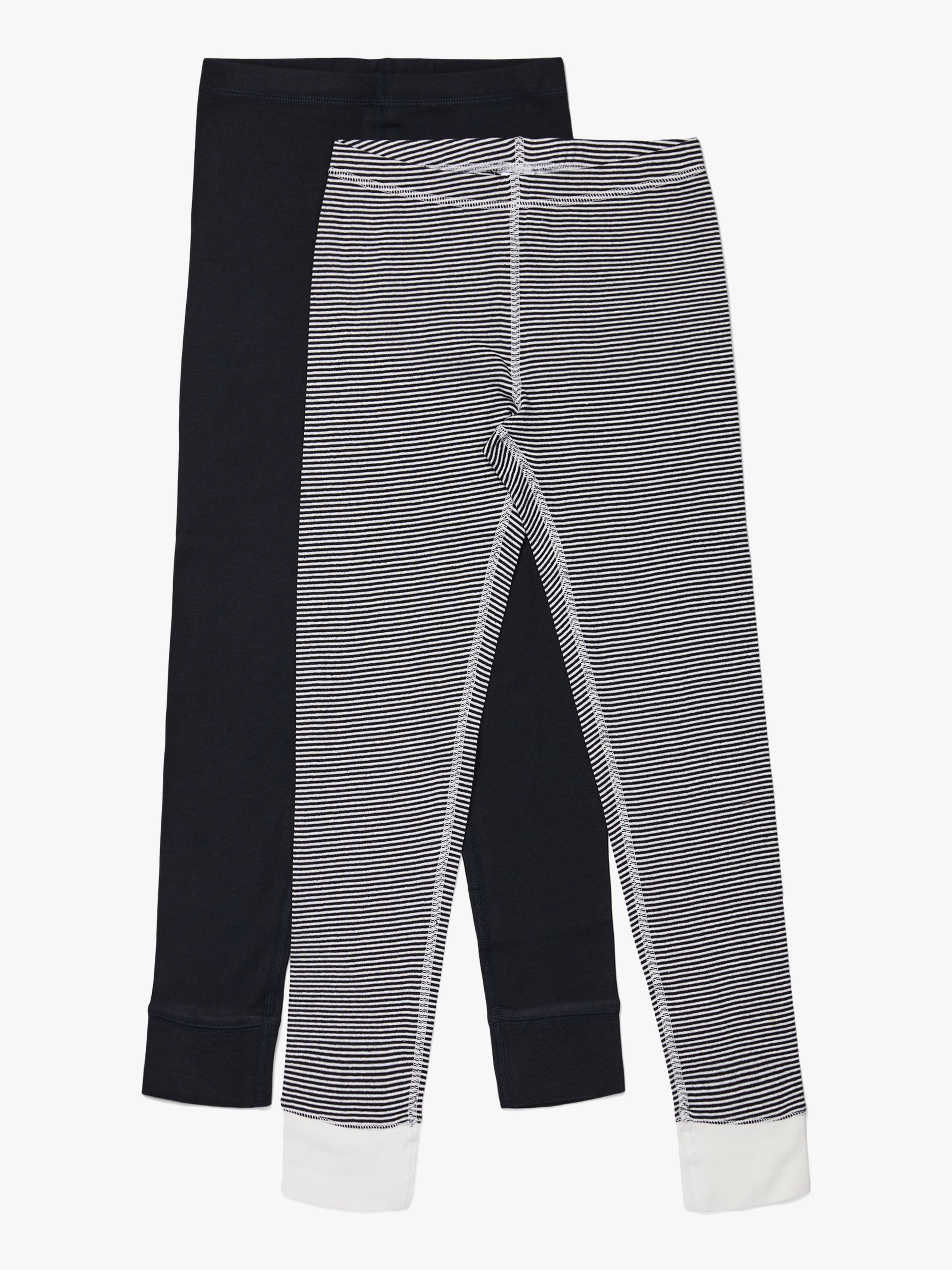 Luca &  Lola Toto Lange Unterhose 2er-Pack, Black/Stripes 134–140