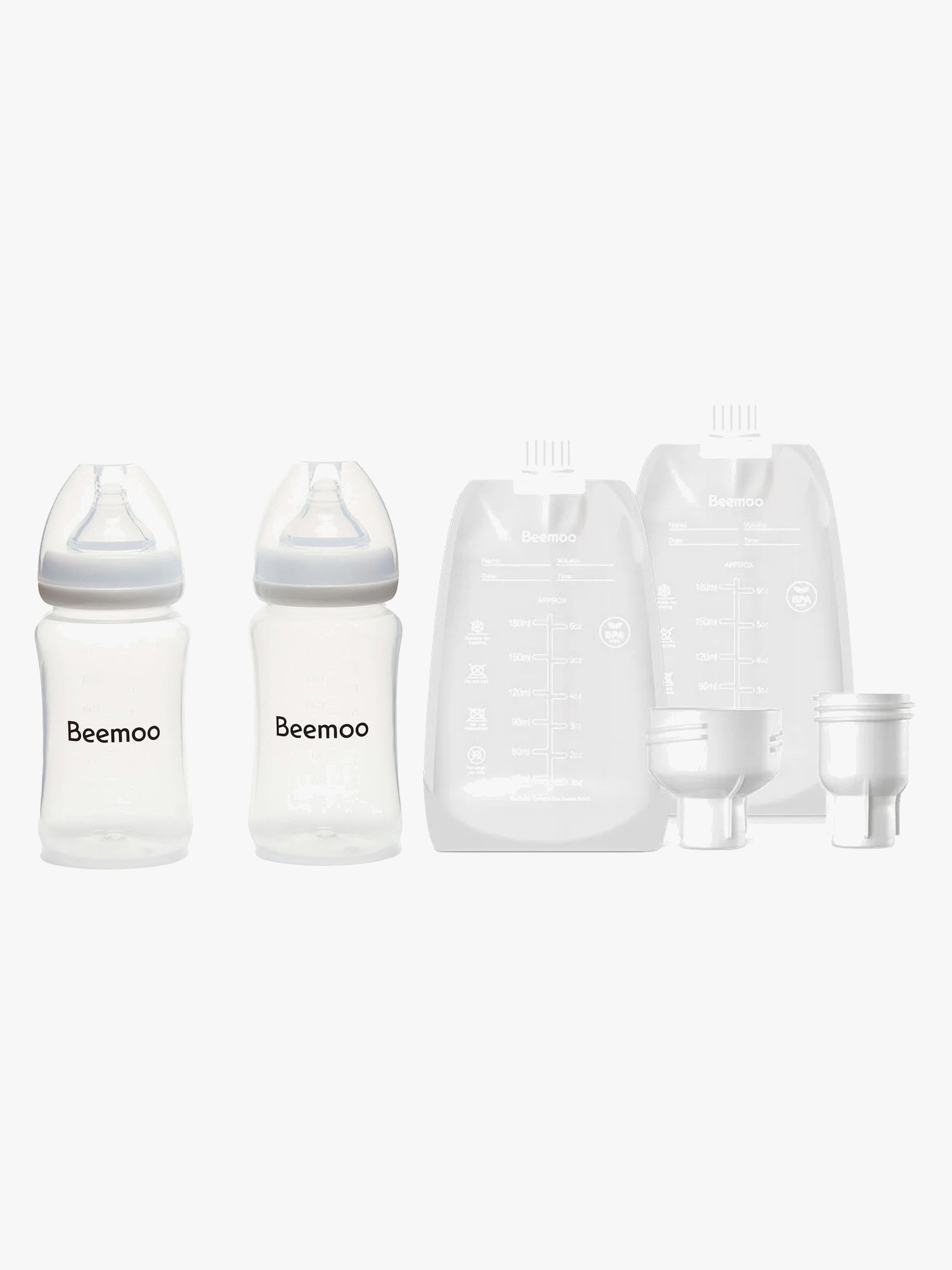 Beemoo CARE 240 ml Fläschchen 2er-Pack &  Muttermilchbeutel 30er-Pack