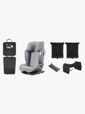 Beemoo Recline i-Size Kindersitz inkl. Zubehör, Mineral Grey
