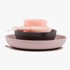 Nattou Soft Silicone Geschirrset 4 Teile, Rosa/Aubergine