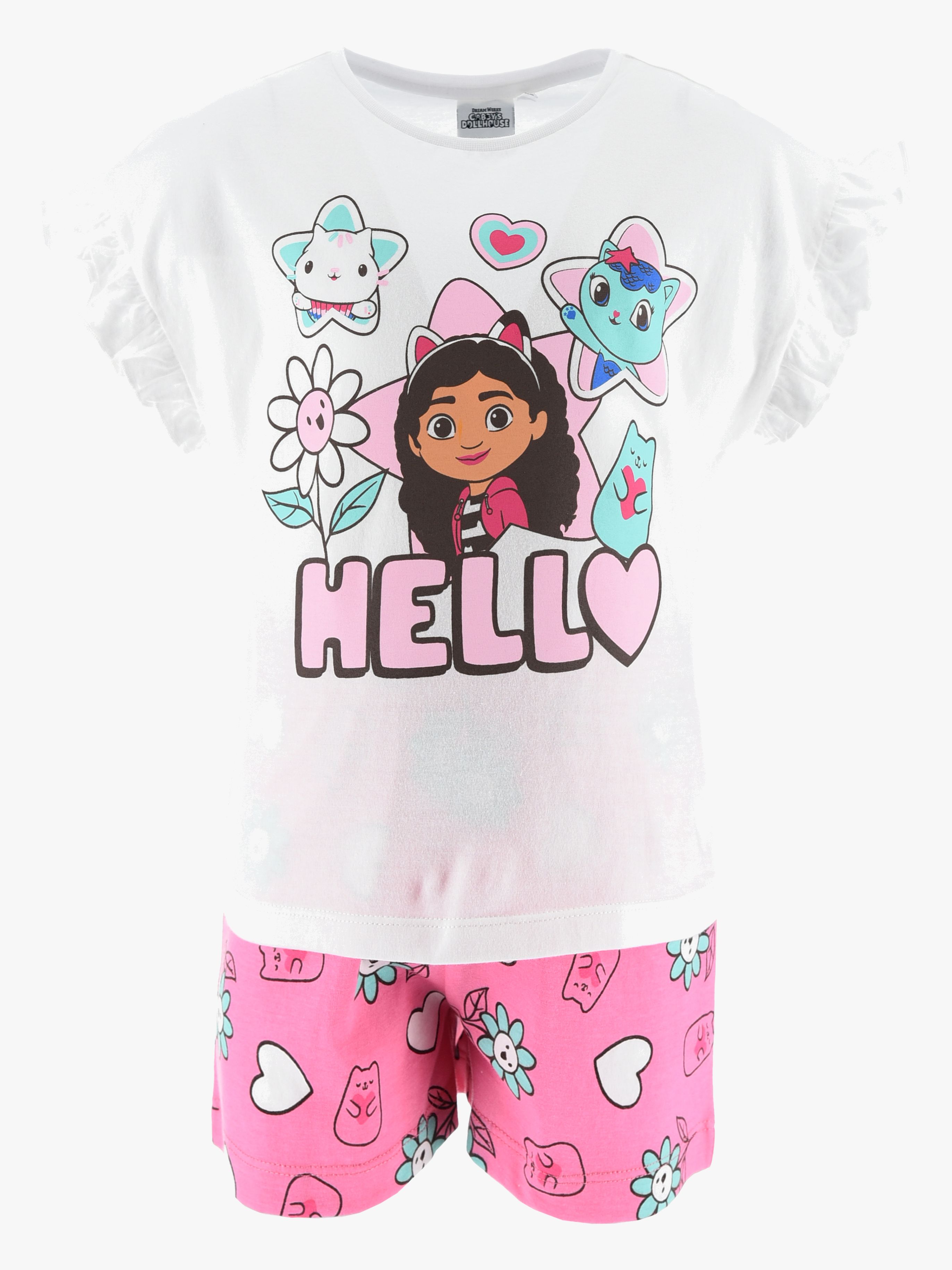 Gabby's Dollhouse Pyjama, Weiß, 116-122