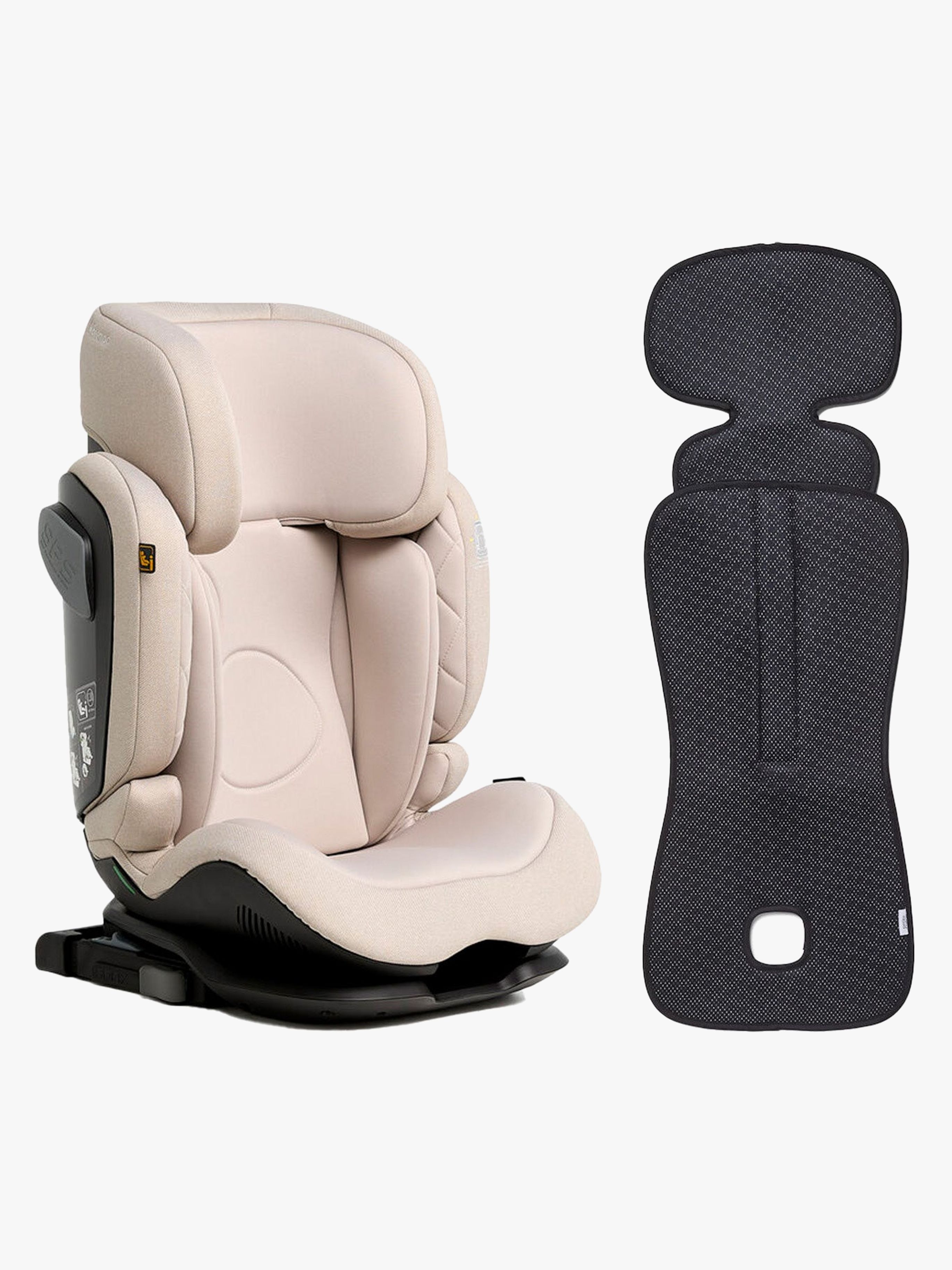 Recline i-Size Kindersitz inkl. Petite Chérie Sitzkissen, Oat / Antracit