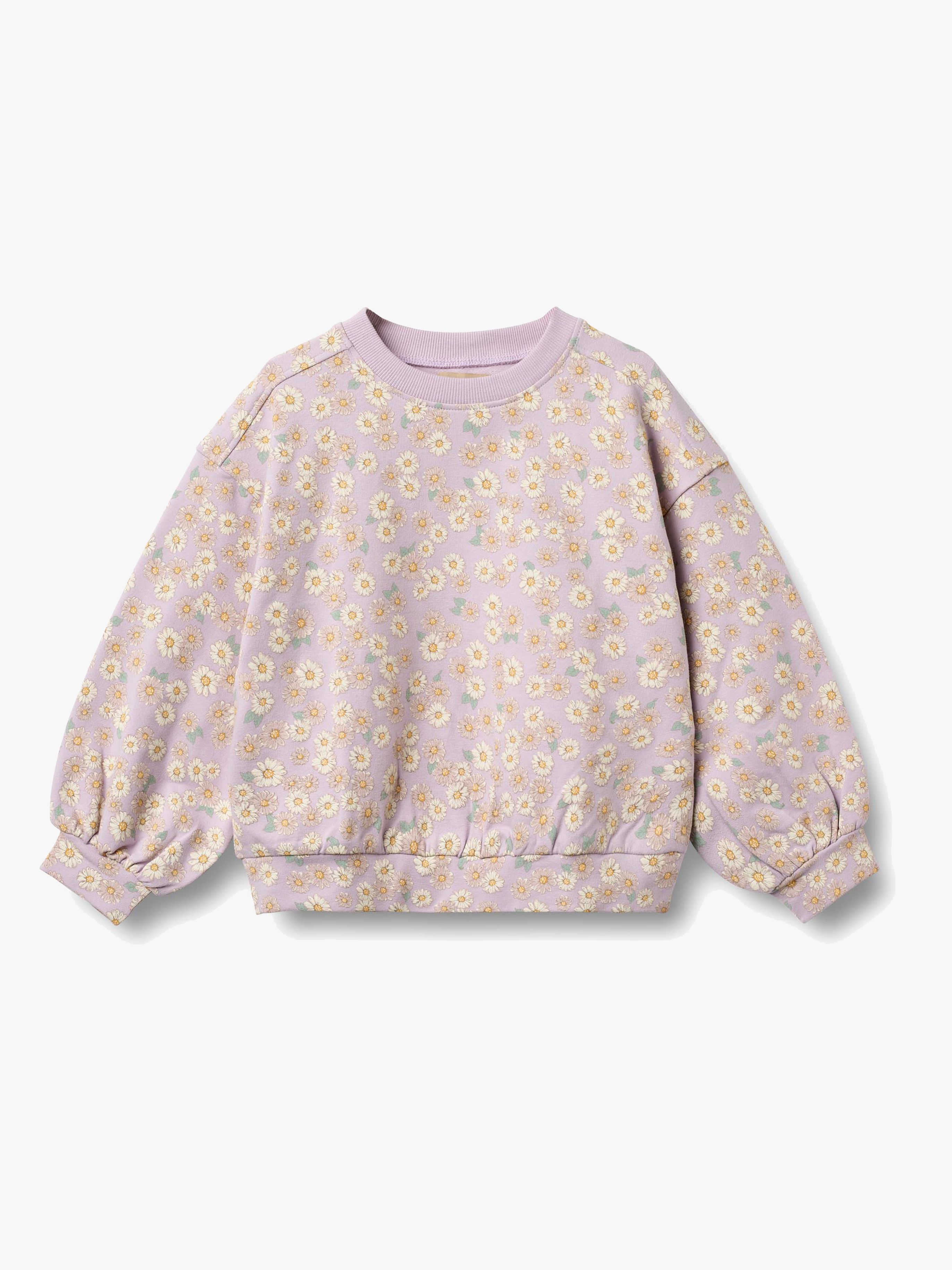 Wheat Lia Sweatshirt, Lavender Daisies, 128