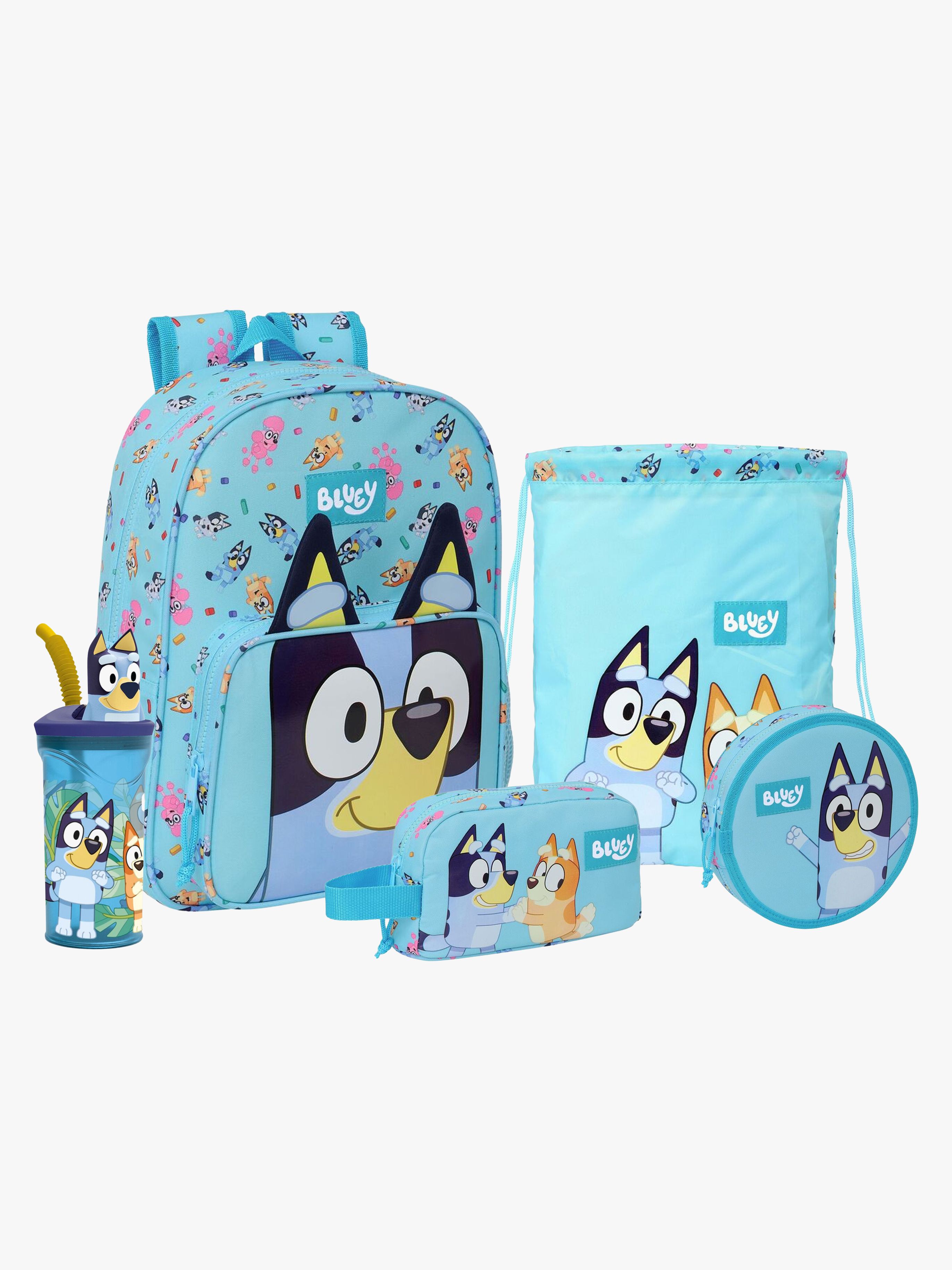 Kinder Rucksack 10L, Turnbeutel, Kühltasche, Federmäppchen & Flasche