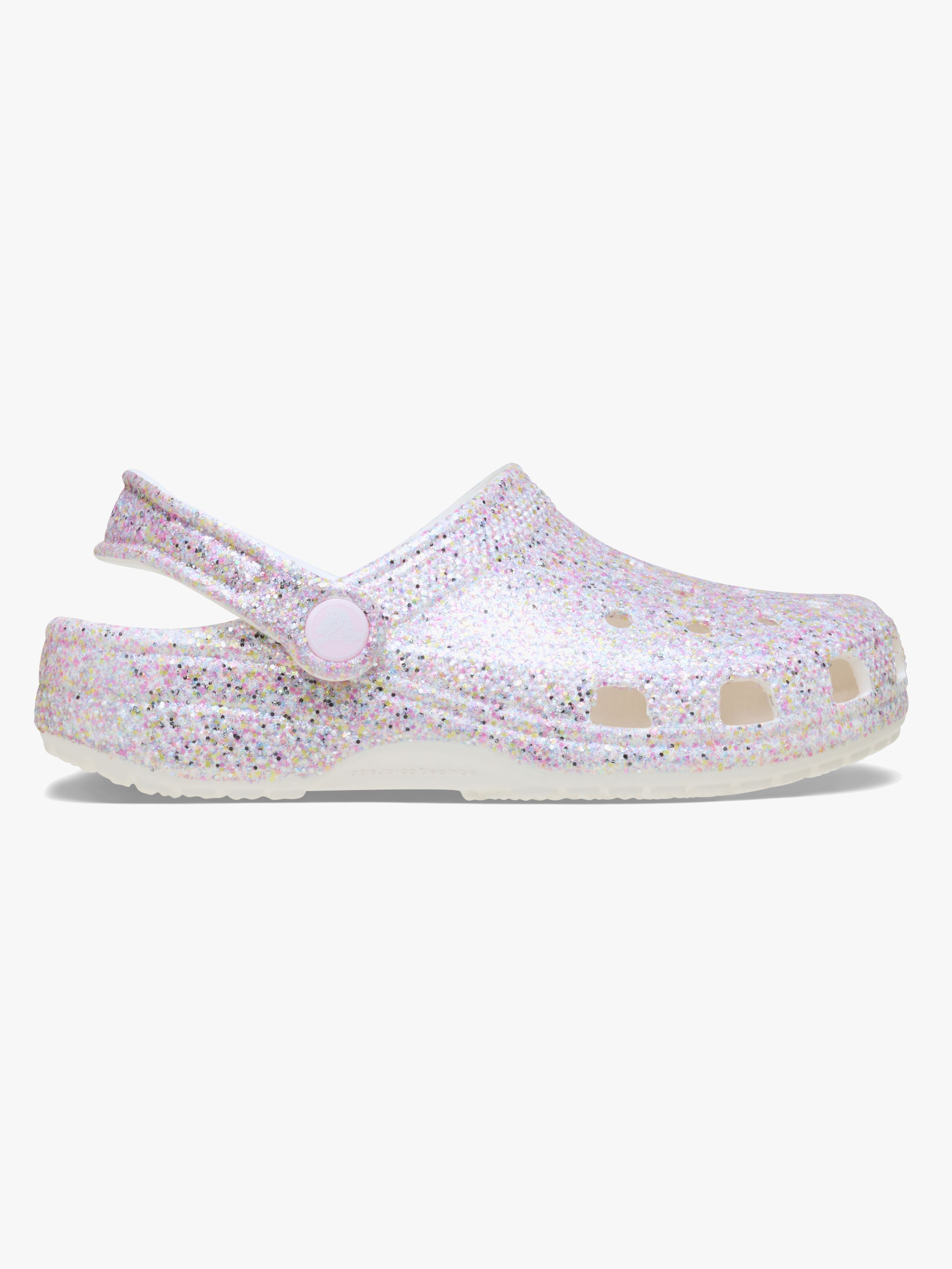 Crocs Classic Fantasy Glitter Pantoffeln, Weiß, 28-29