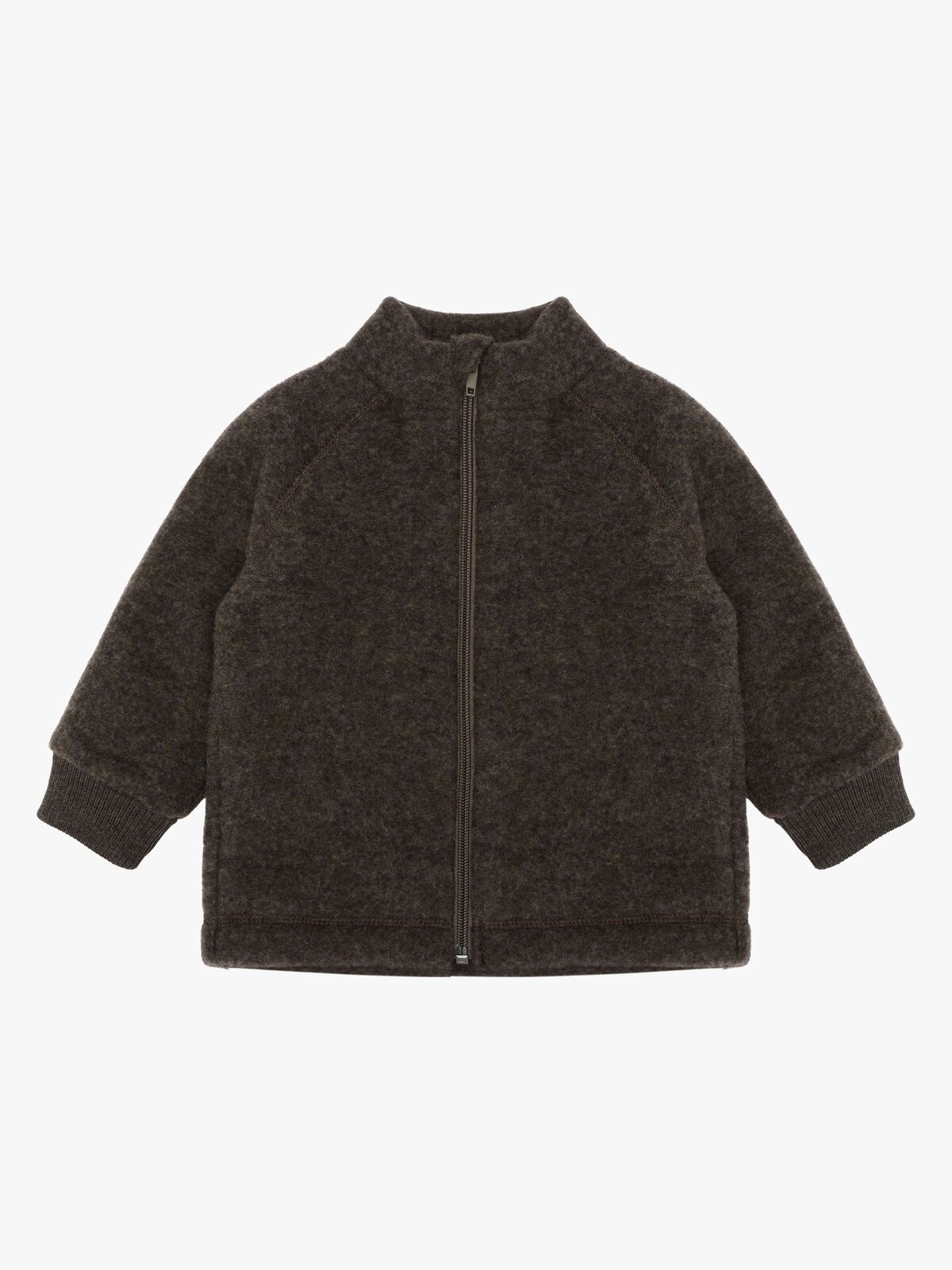 Mikk-Line Wollfilz-Jacke Kind, Dark Brown Melange