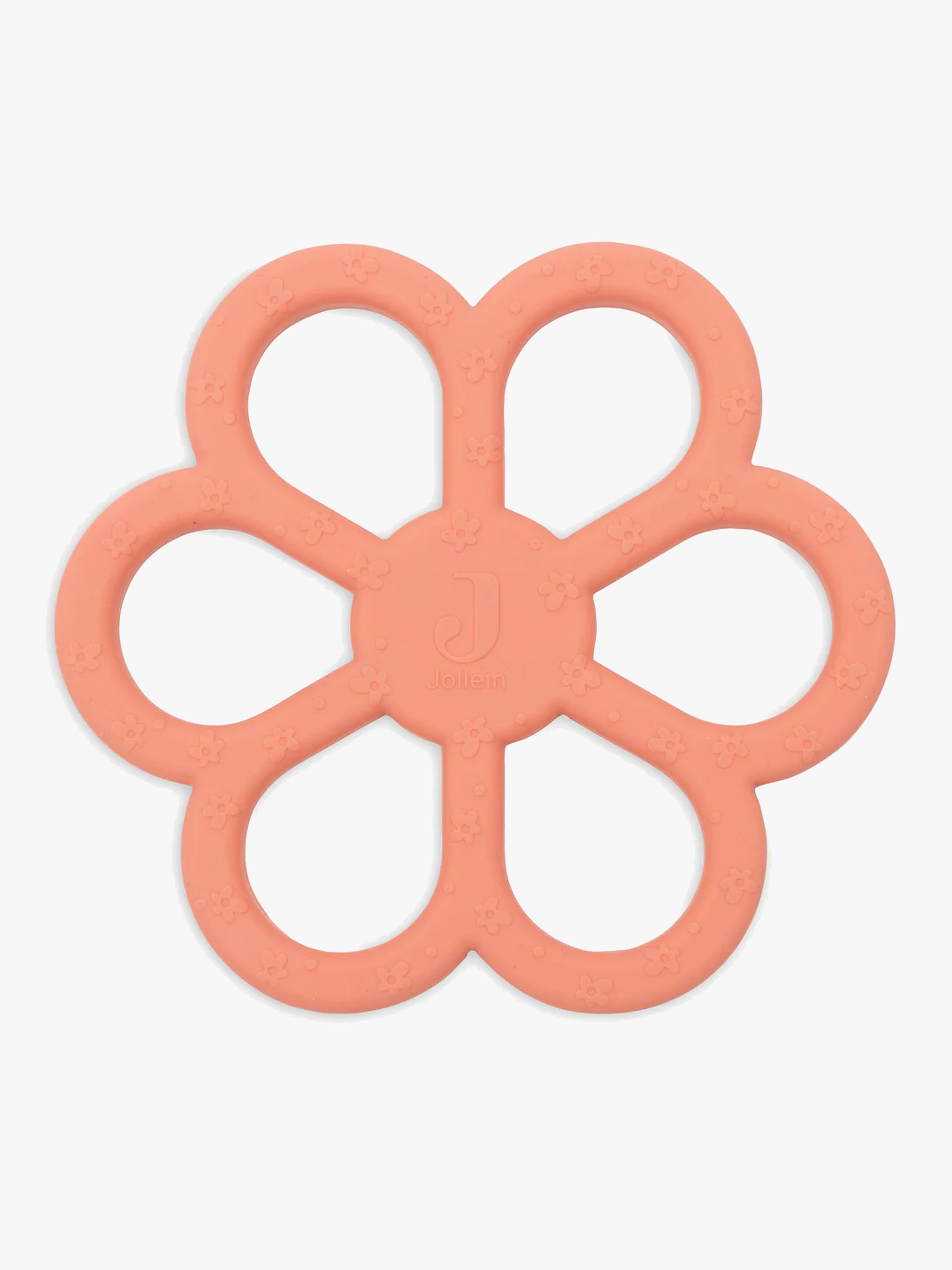 Jollein Beißring Silikon, Flower Coral Rose