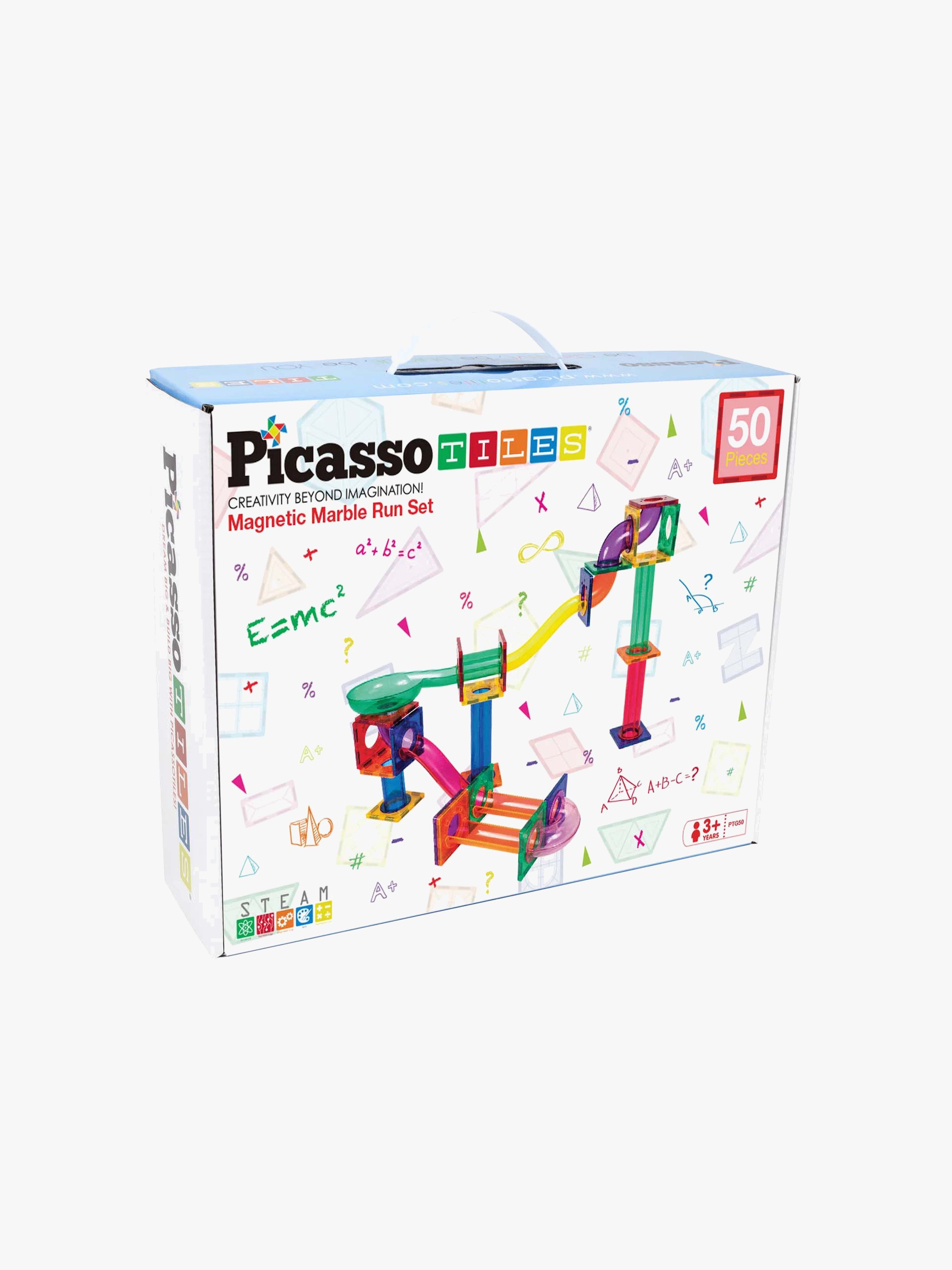 PicassoTiles Kugelbahn Magnetischer Bausatz 50 Teile