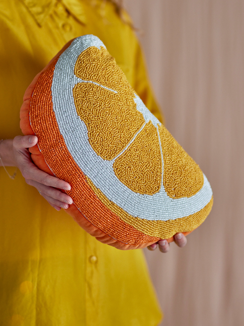 Bloomingville Navelina Kissen, Gelb