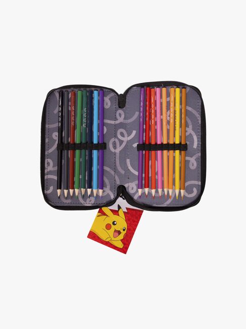 Pokémon  Neon Doppel-Federmäppchen, Schwarz
