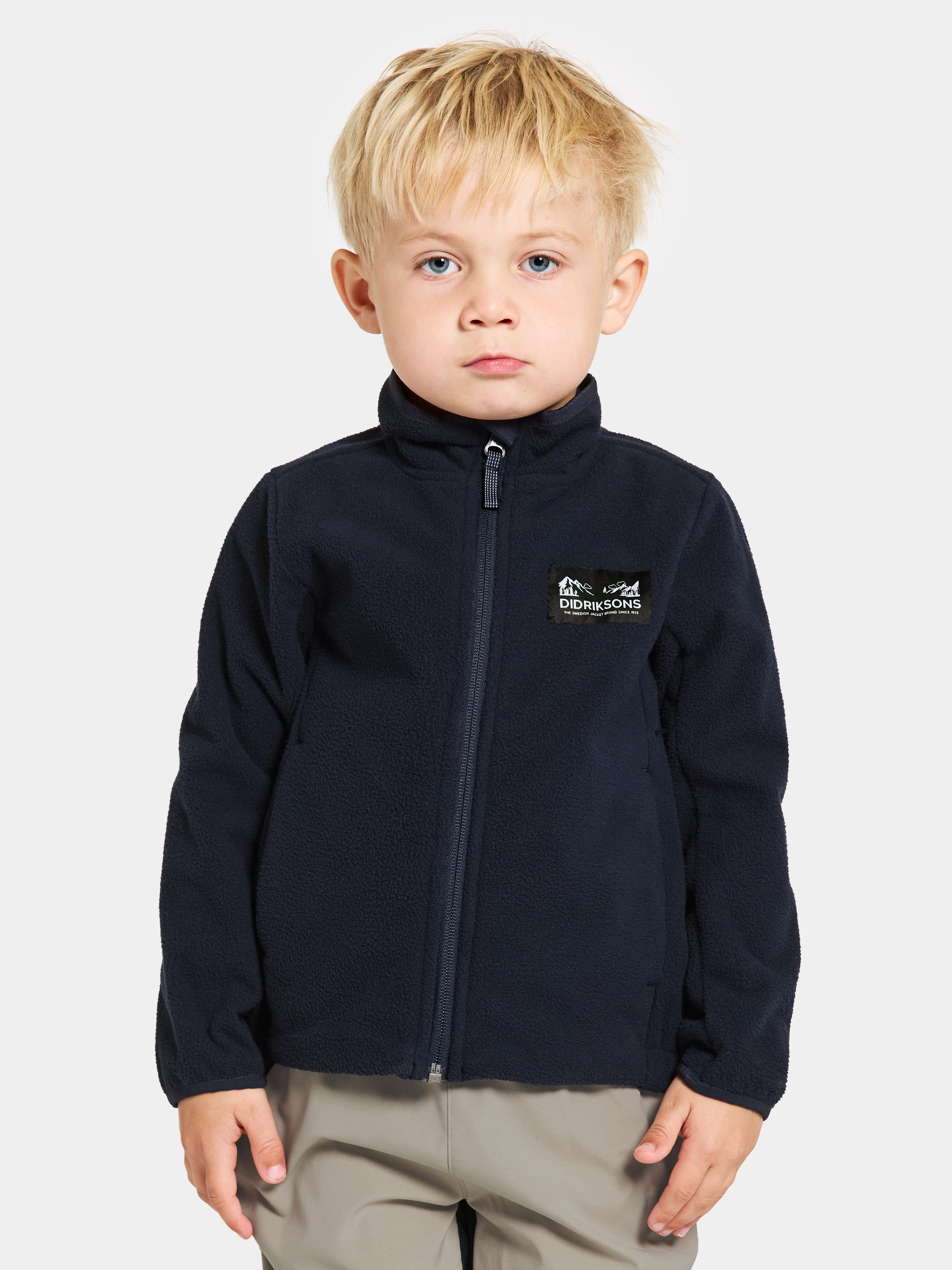 Didriksons Muskot Winddichte Windfleecejacke, Dark Night Blue, 80
