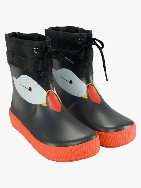 Viking Alv Paw Print Barefoot Gummistiefel, Black