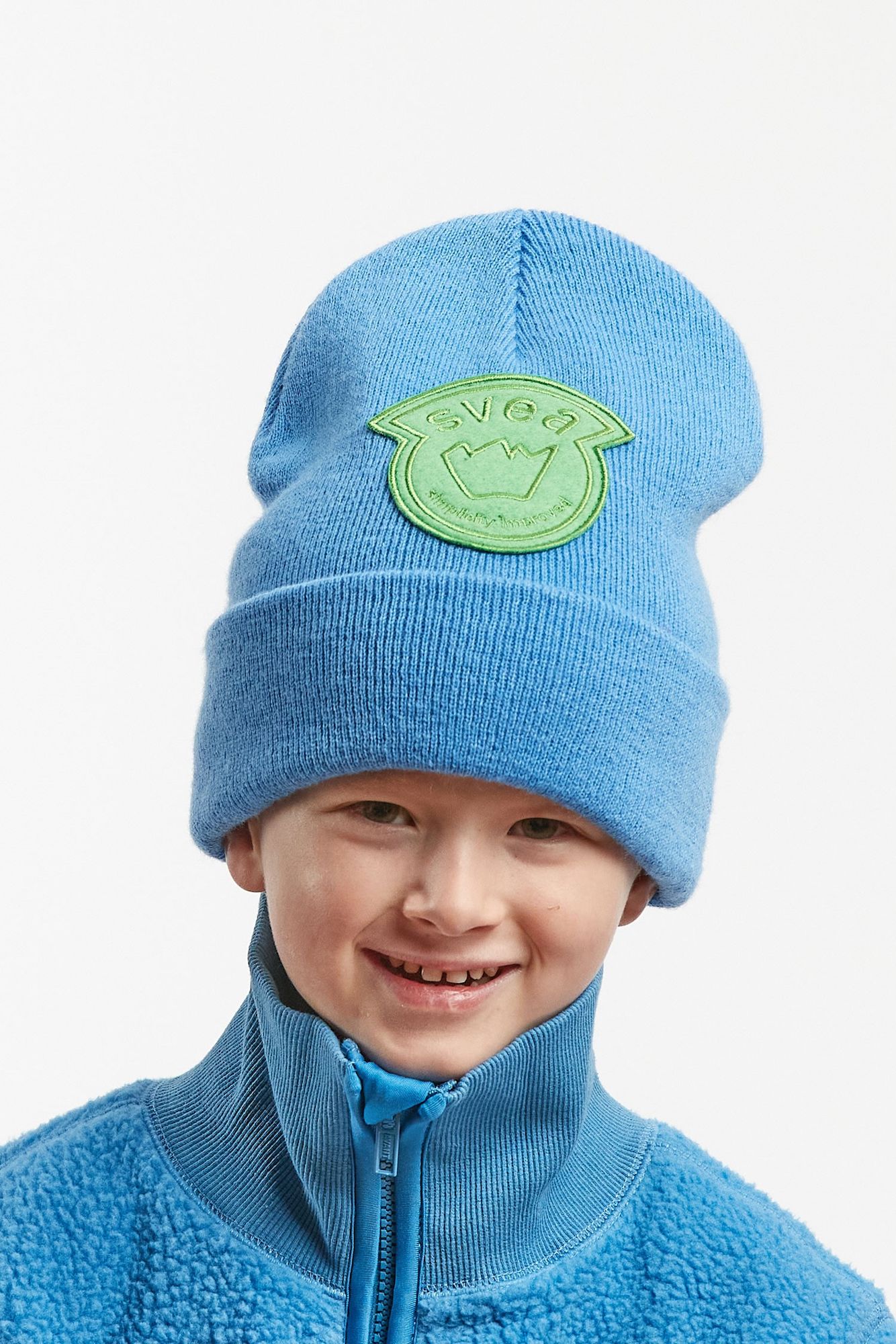 Svea Big Felt Badge Mütze, Magic Blue
