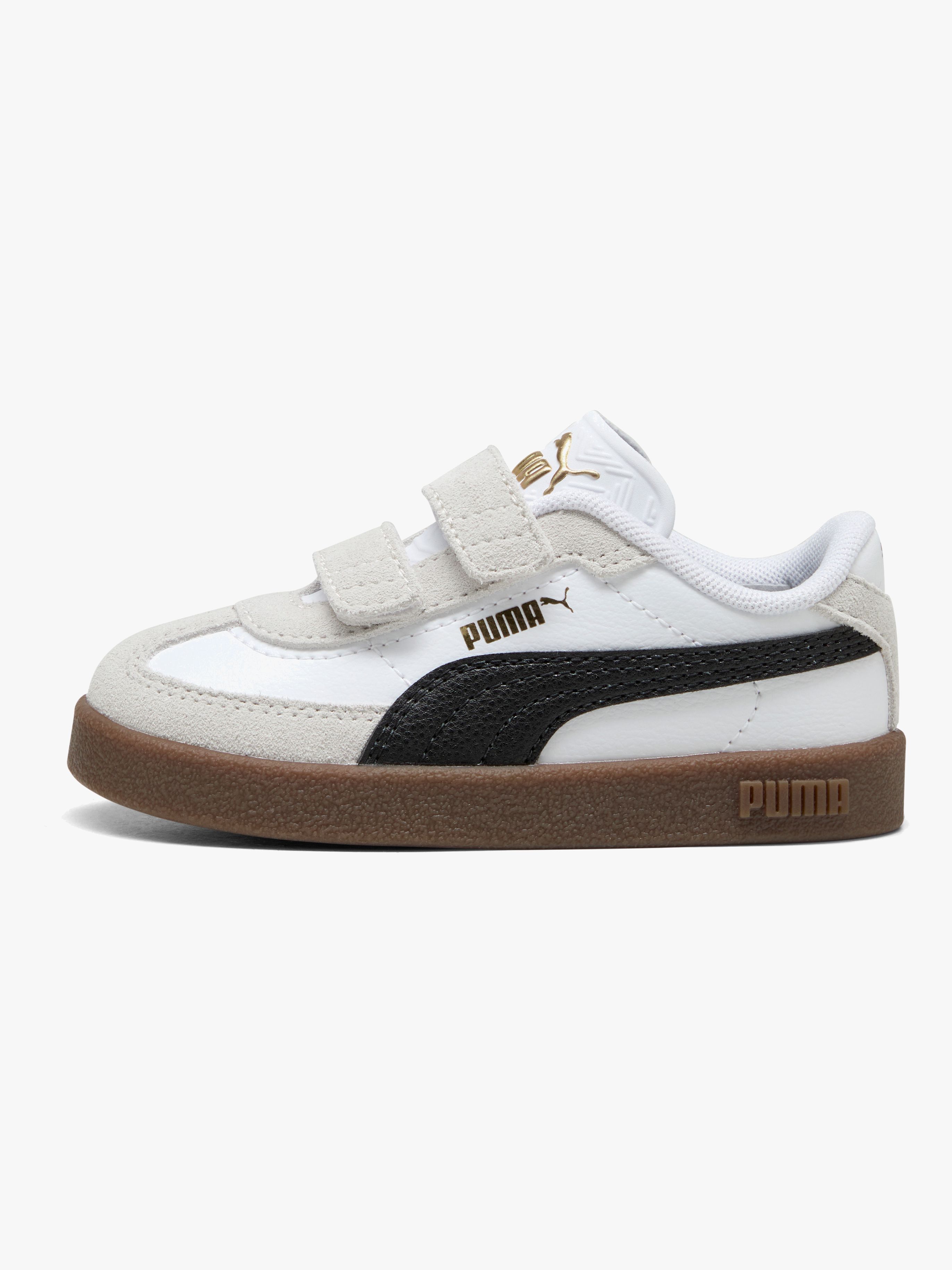 Puma Club II Era V Infant Kinder Sneaker, White/Black, 26, Kinderschuhe