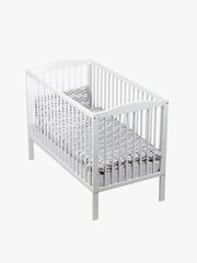 JLY MAJA Dream Gitterbett mit BabyMatex Softi Matratze 60x120, Vit