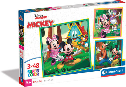 Clementoni Mickey And Friends Puzzles 3x48 Teile