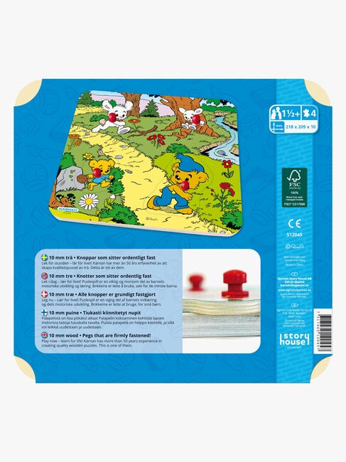 Egmont Kärnan Bamse Knopfpuzzle Bamse Im Wald 4 Teile