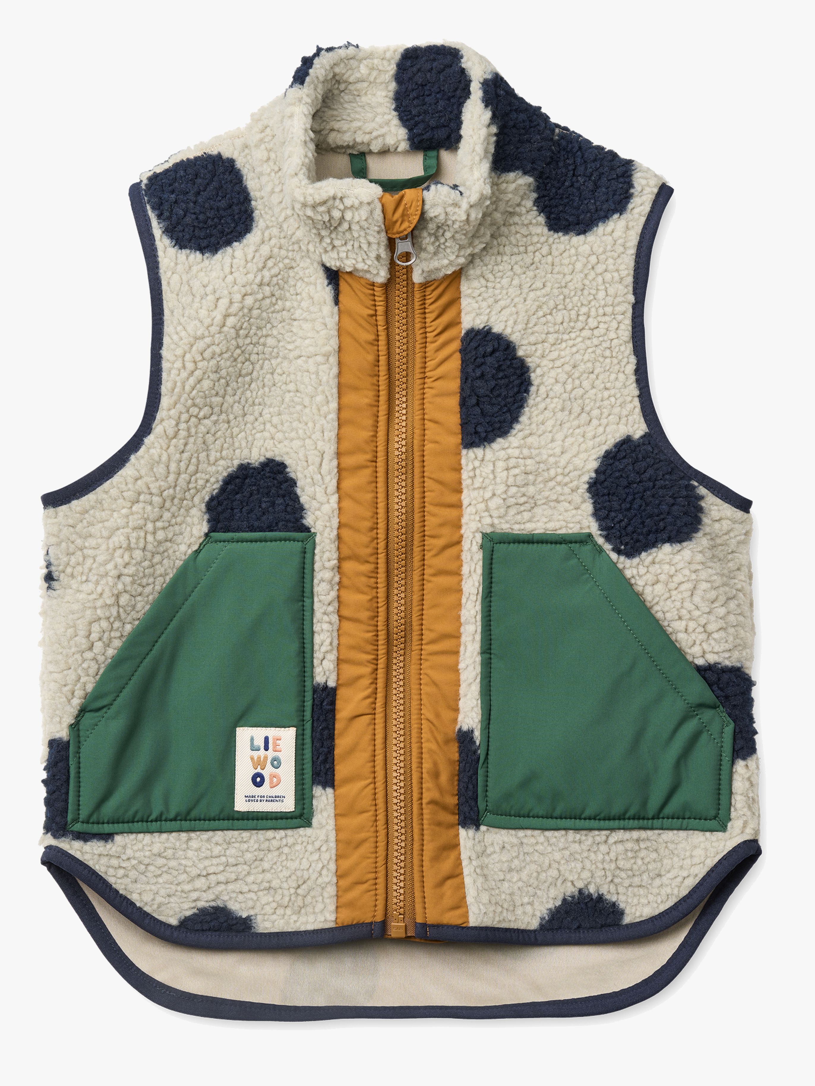 Noam Teddyfleece-Weste, Spot Dot / Mist, 104