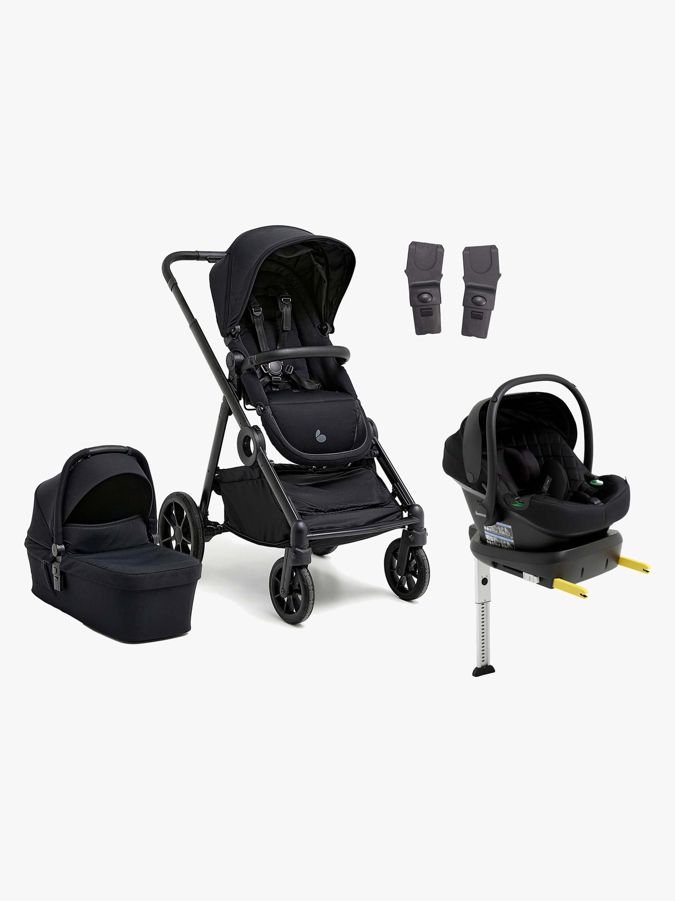 Beemoo Pro Multi 2 Kombiwagen inkl. Route i-Size Babyschale &  Basis, Coffee Black/Black Stone