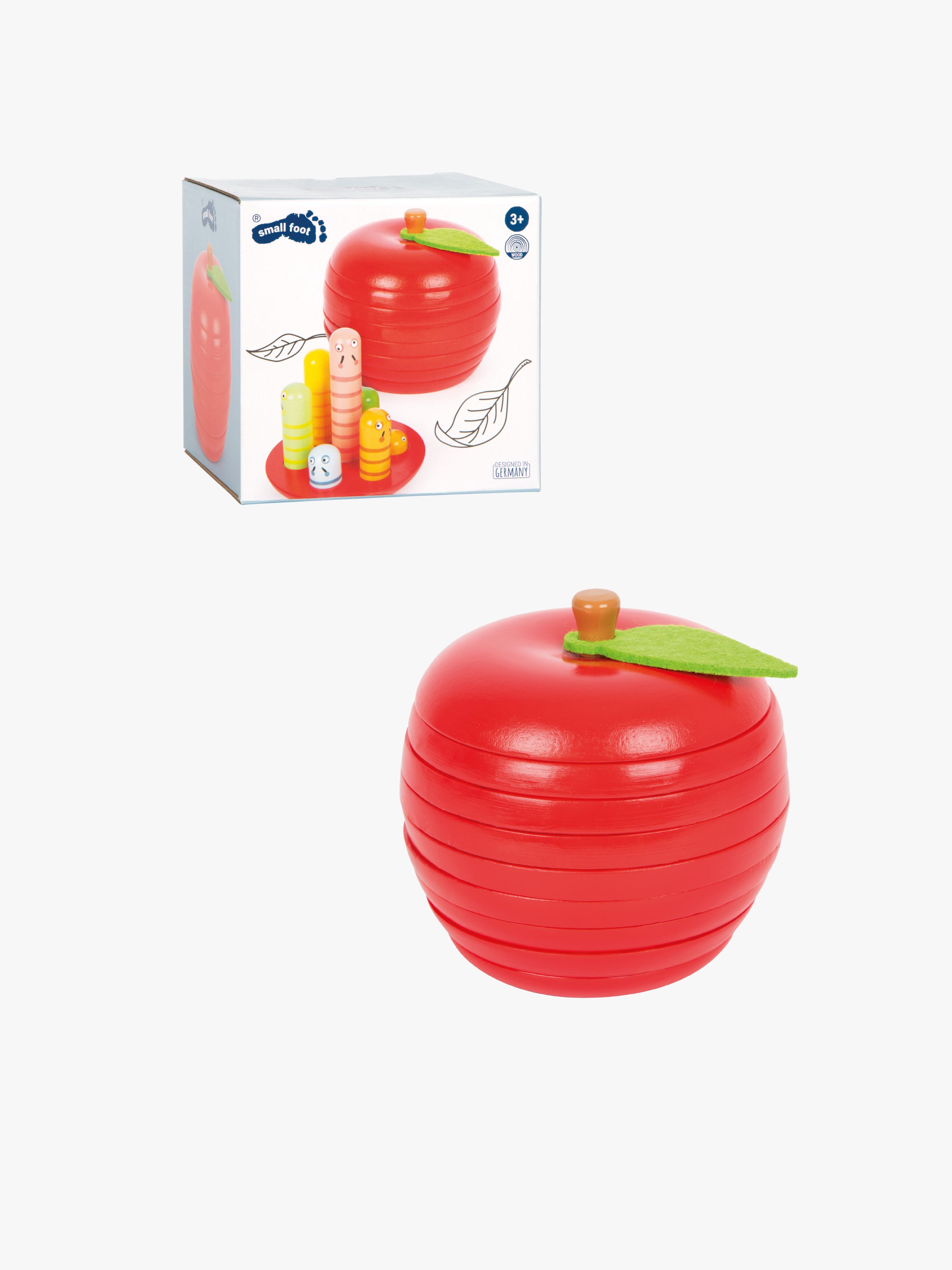 Steckkasten Apfel mit Würmern