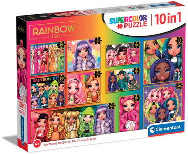 Clementoni Super Color Rainbow High Puzzles 10-in-1