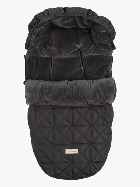 Oh, Poppy! Lily Quilted Fußsack, Anthracite Gray