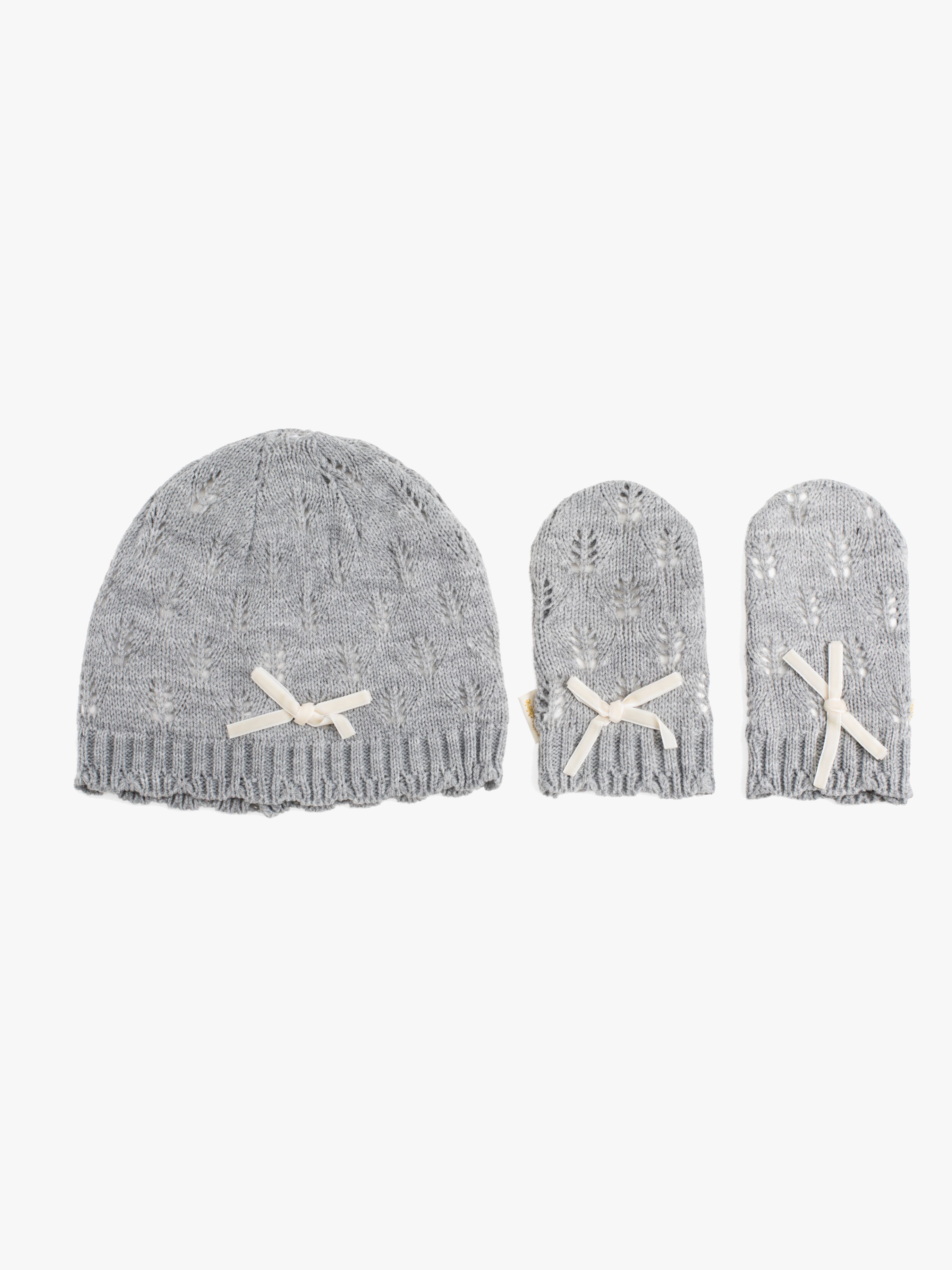 Agnes Mütze und Handschuhe Grey 2-4 Jahre
