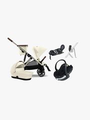Cybex GAZELLE S Kombikinderwagen inkl. BeSafe iZi Go Modular X2 Babyschale & Basis, Seashell Beige/Taupe